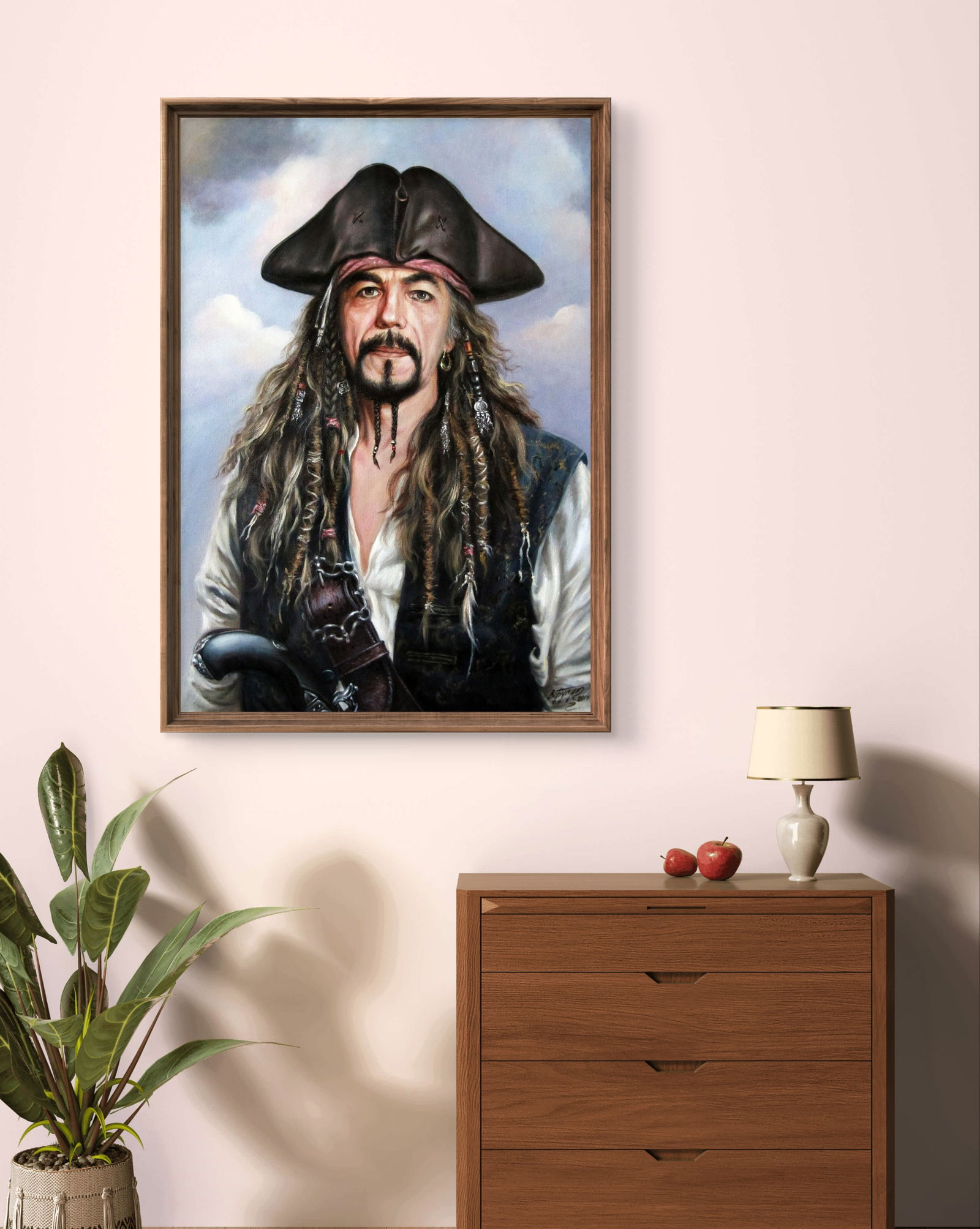 Oil painting Self-portrait as Jack Sparrow Valeriy Bulat - 2