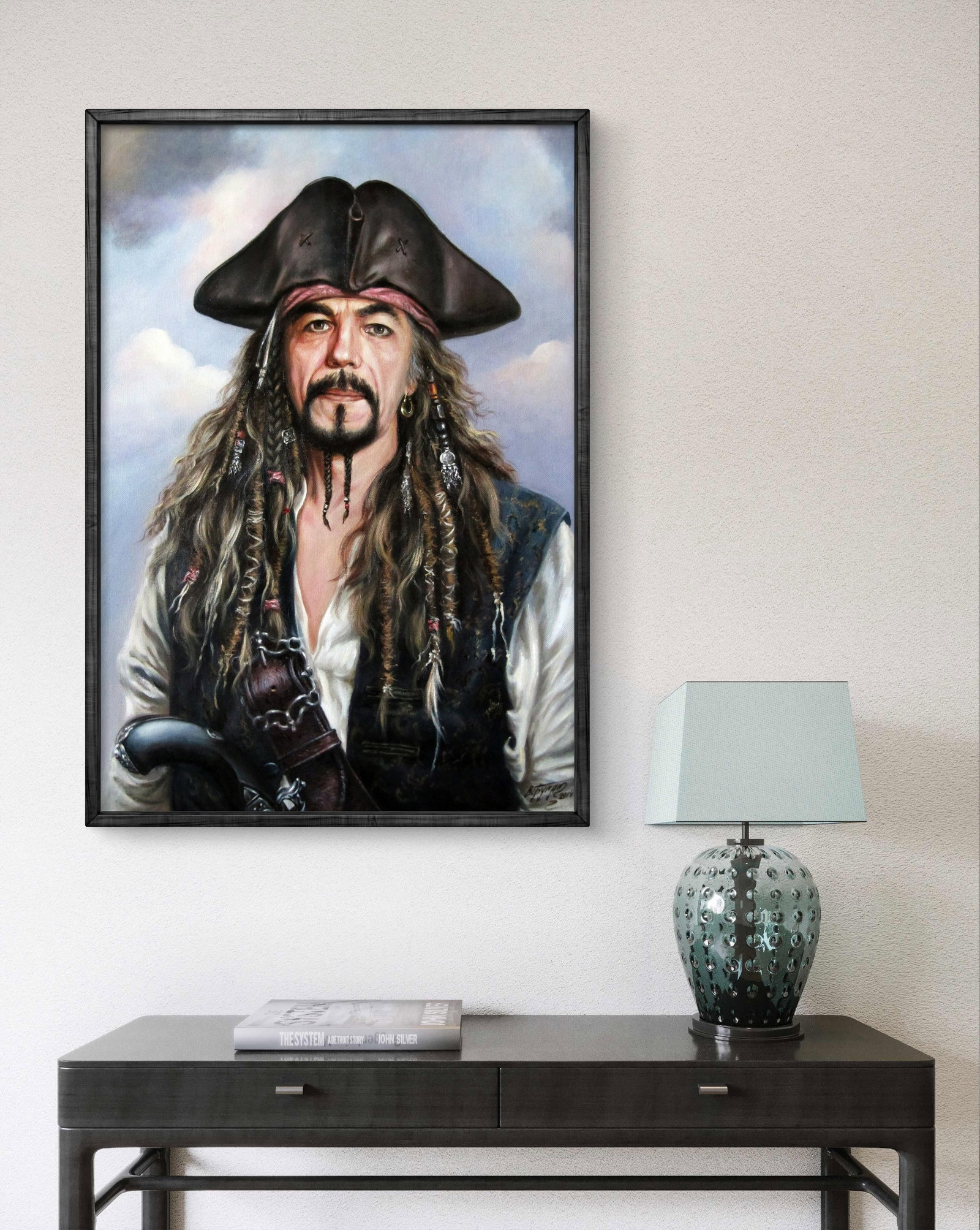 Oil painting Self-portrait as Jack Sparrow Valeriy Bulat - 3