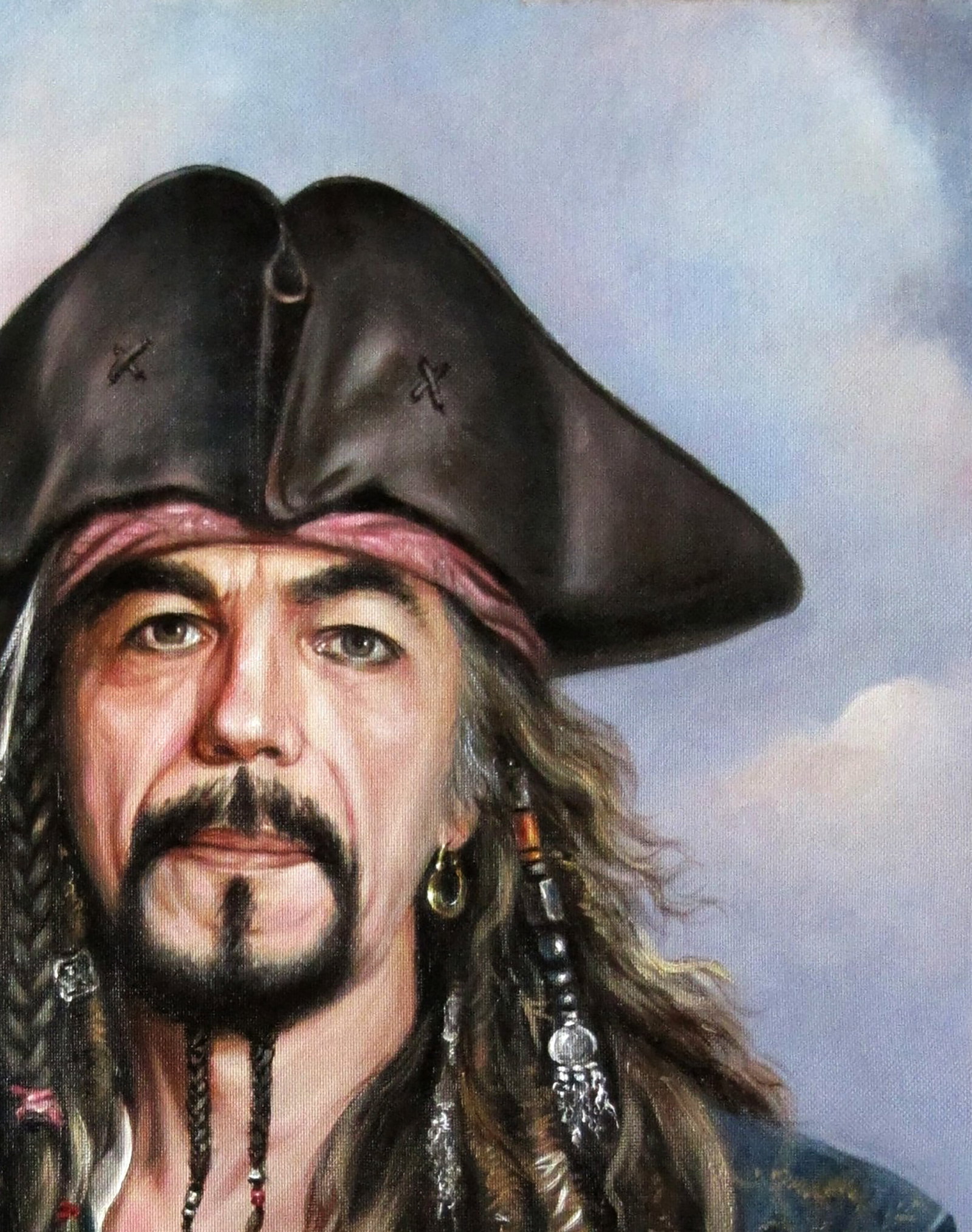 Oil painting Self-portrait as Jack Sparrow Valeriy Bulat - 5