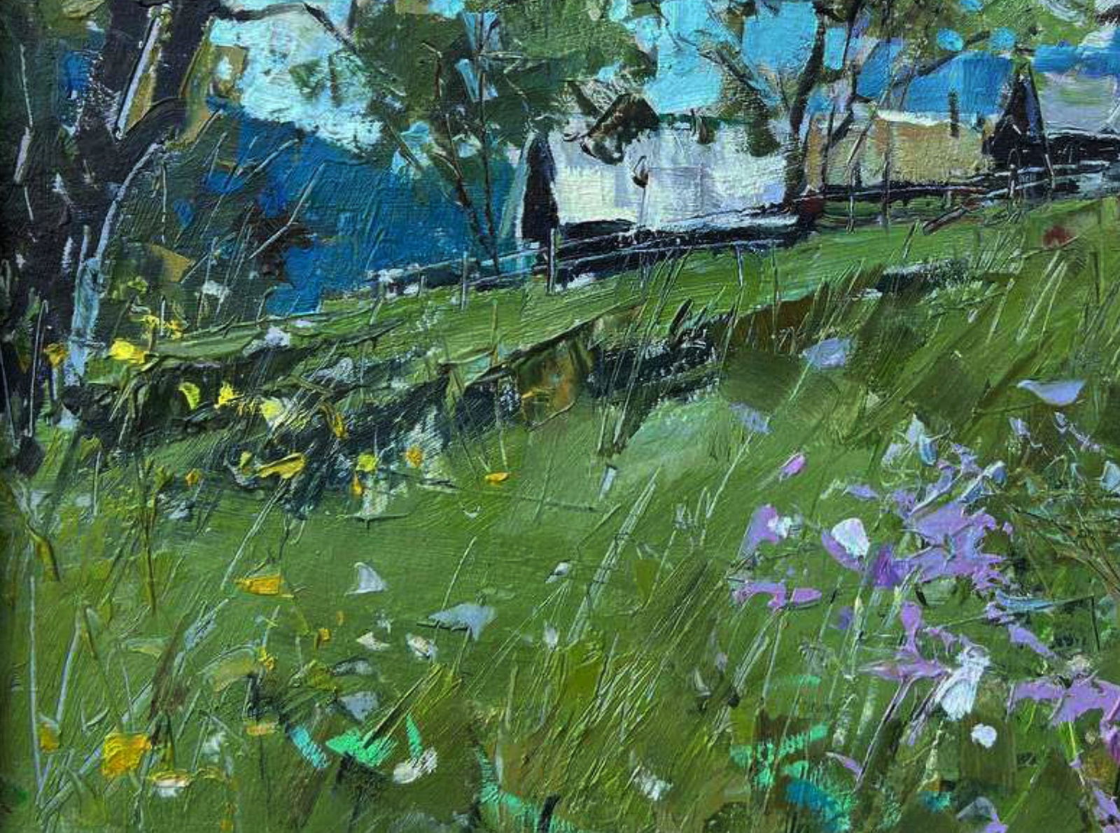 Oil painting Village in the mountains Igor Lysytsya - 5