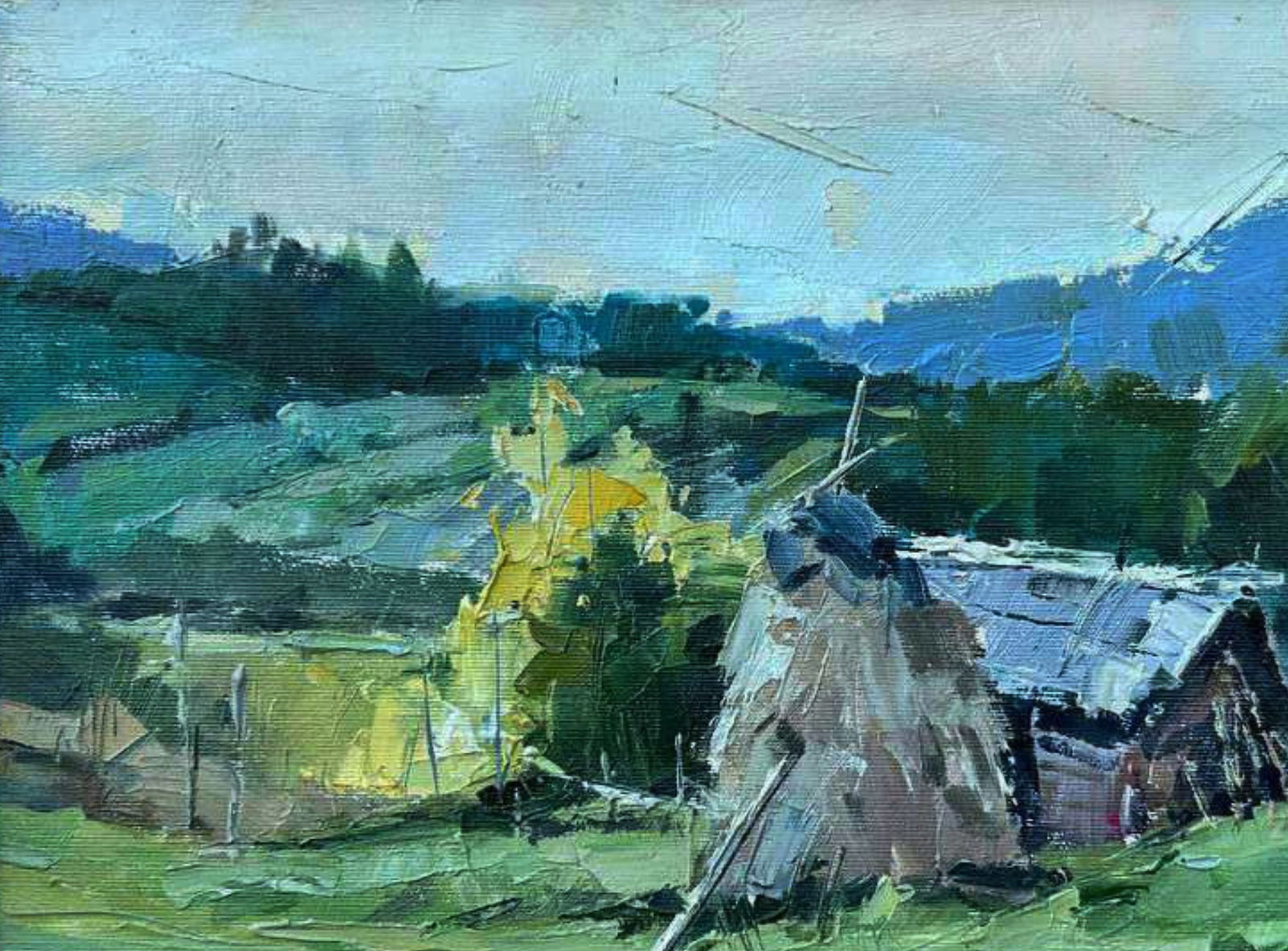 Oil painting Mountain courtyard Igor Lysytsya - 3
