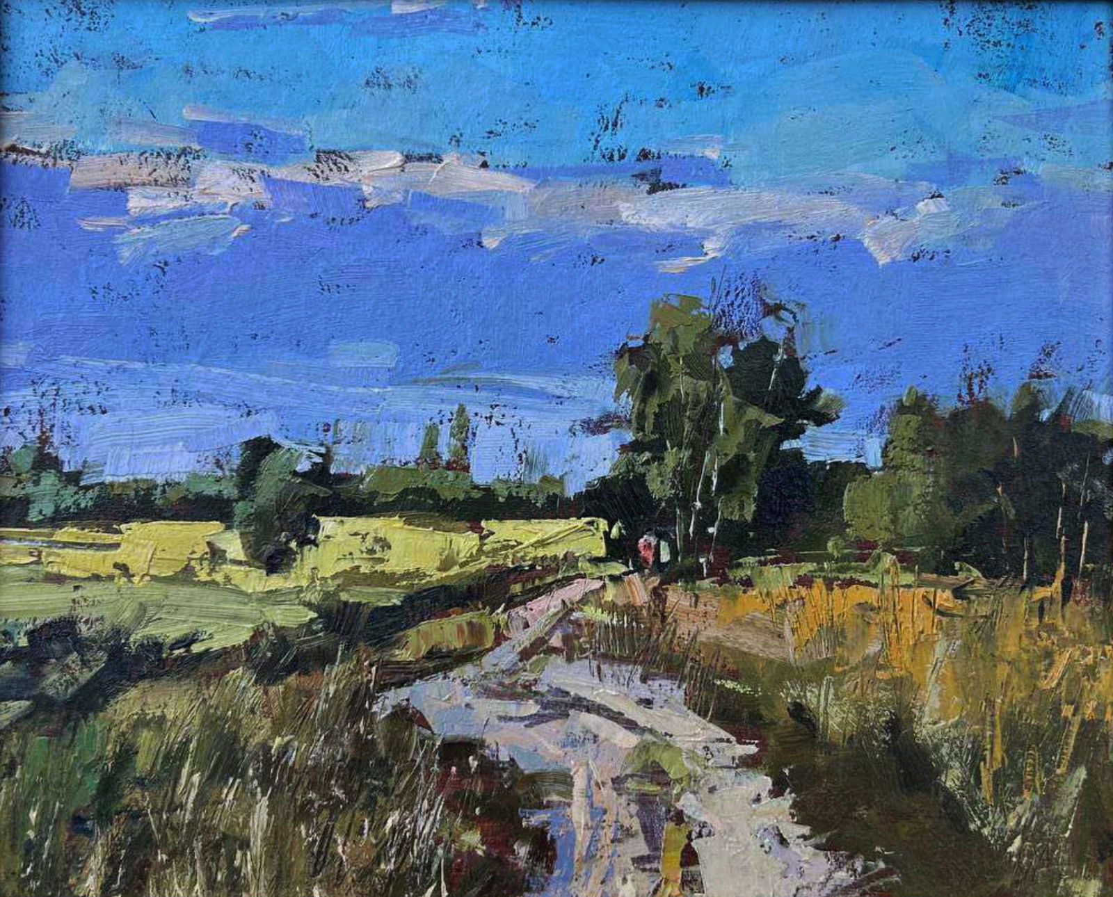 Oil painting Road in the field Igor Lysytsya - 2