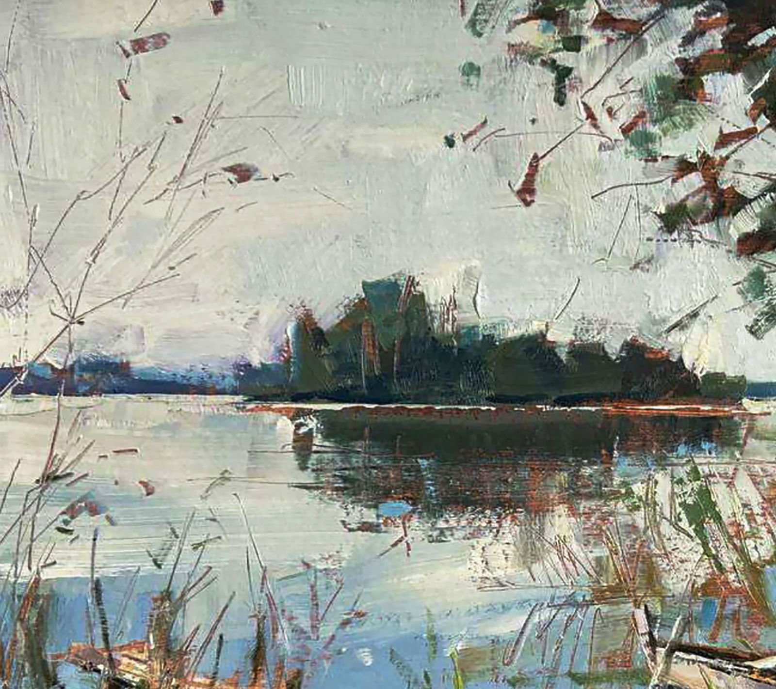 Oil painting Great place for fishing Igor Lysytsya - 5