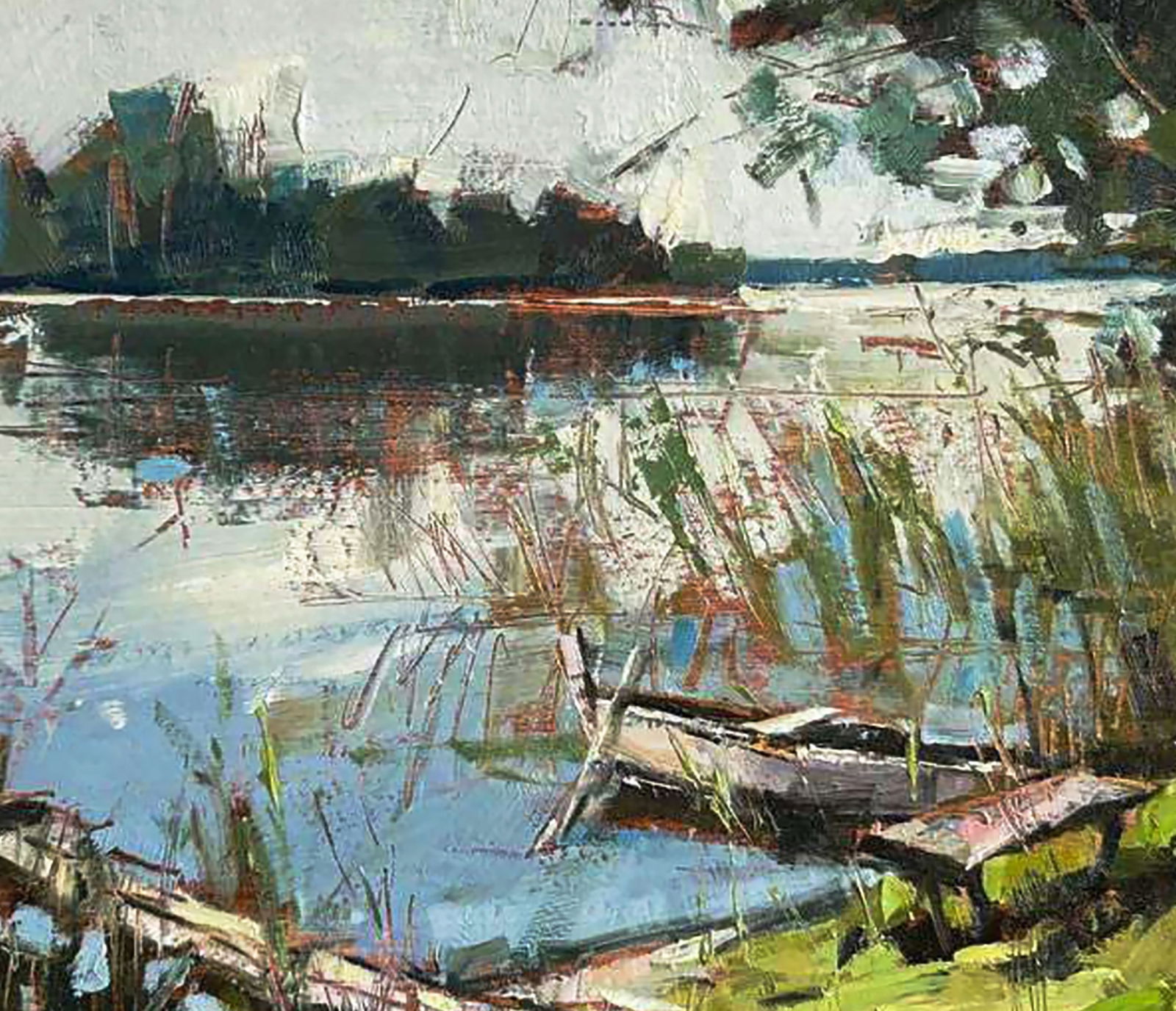 Oil painting Great place for fishing Igor Lysytsya - 7