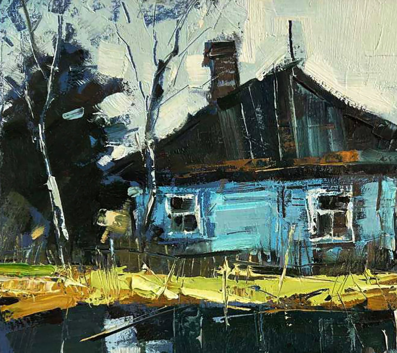 Oil painting House on the swamp Igor Lysytsya - 5