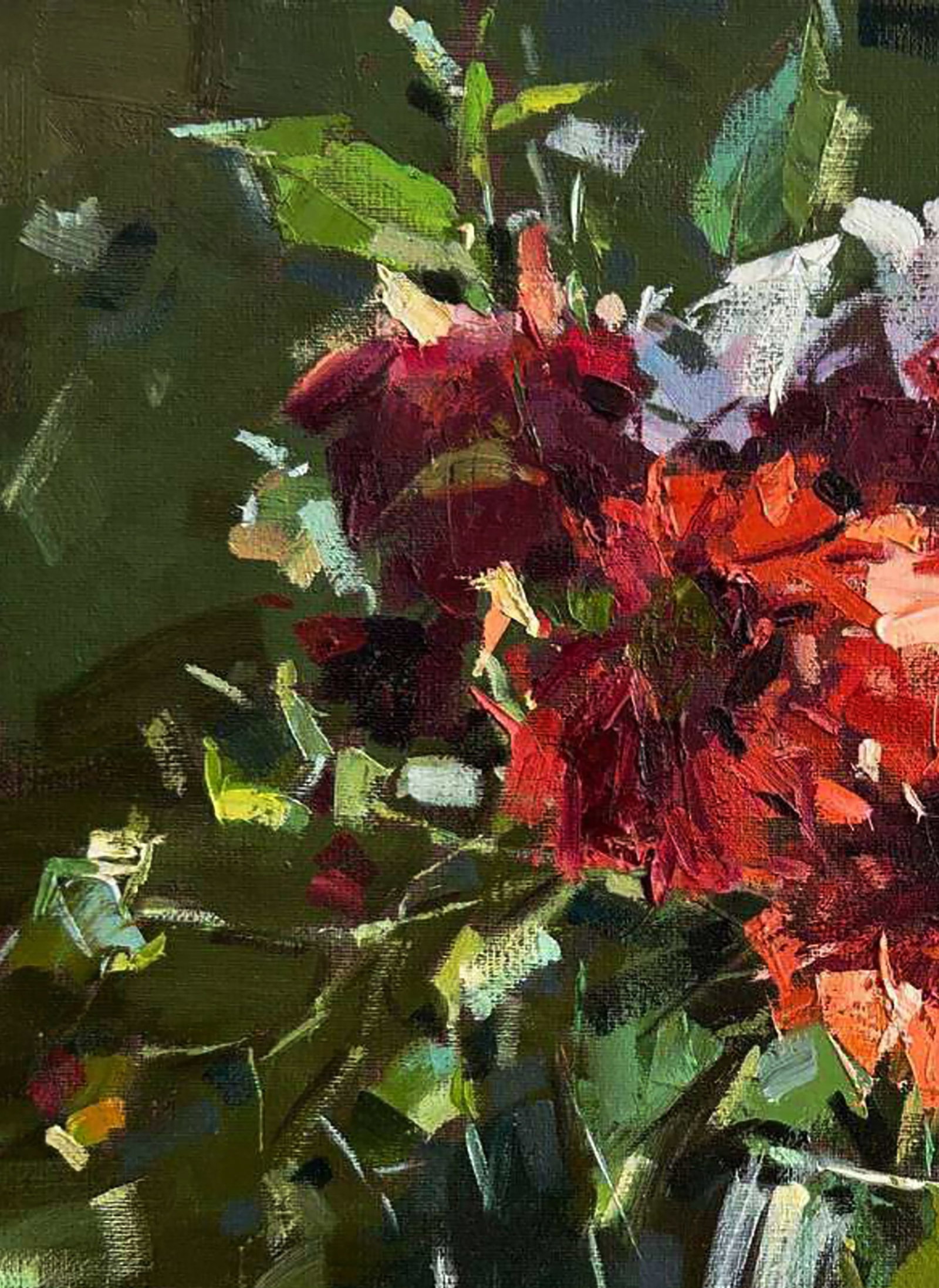 Oil painting Autumn bouquet flowers Igor Lysytsya - 4