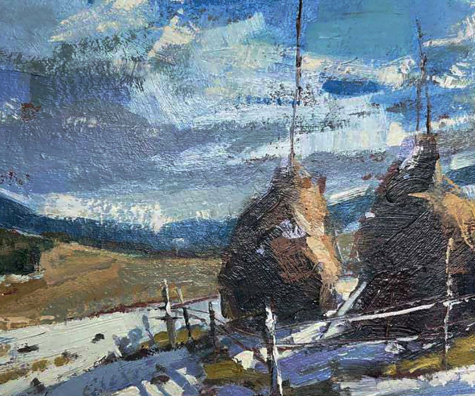 Oil painting First mountain snow Igor Lysytsya - 7