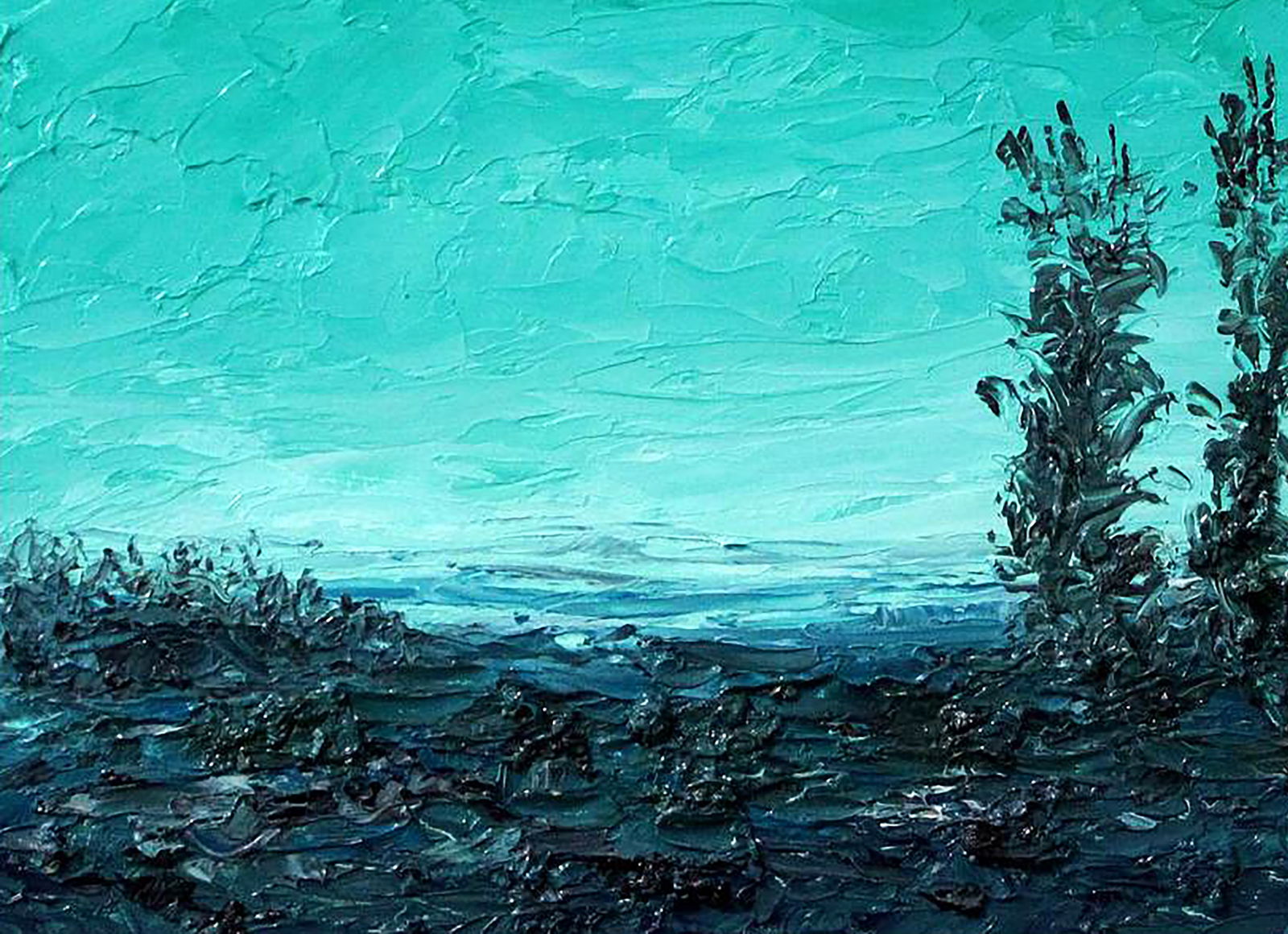 Oil painting Turquoise Dawn Andriy Klishyn - 4