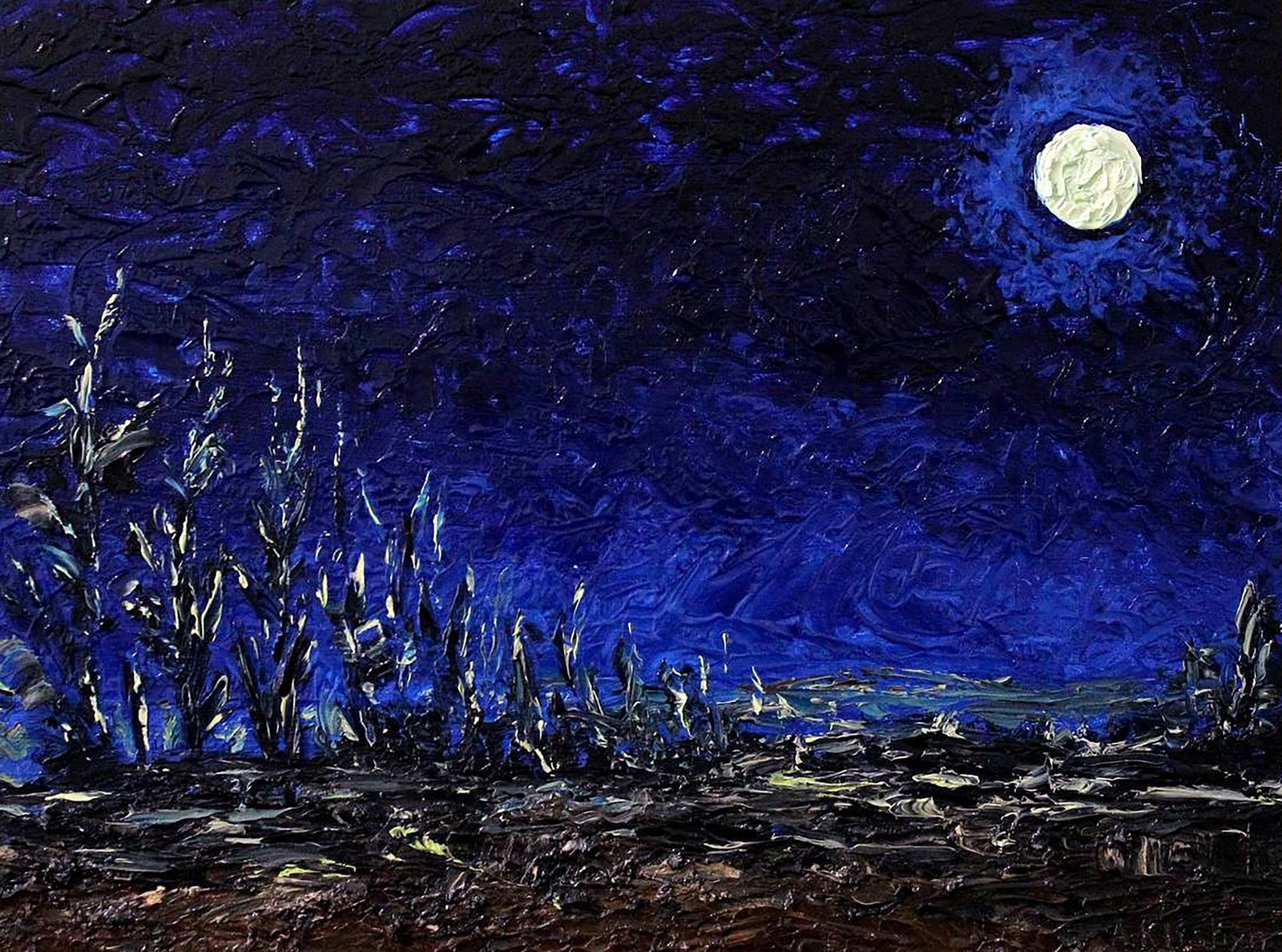 Oil painting Lunar landscape Andriy Klishyn: Title: Oil painting Lunar landscape Andriy Klishyn Description: 34KLISH Painter: Andriy Klishyn Size: 32x41 cm/12.59x16.14 inches Components: oil, dvp Original painting CONDITION: excellent ARTIST: Bo