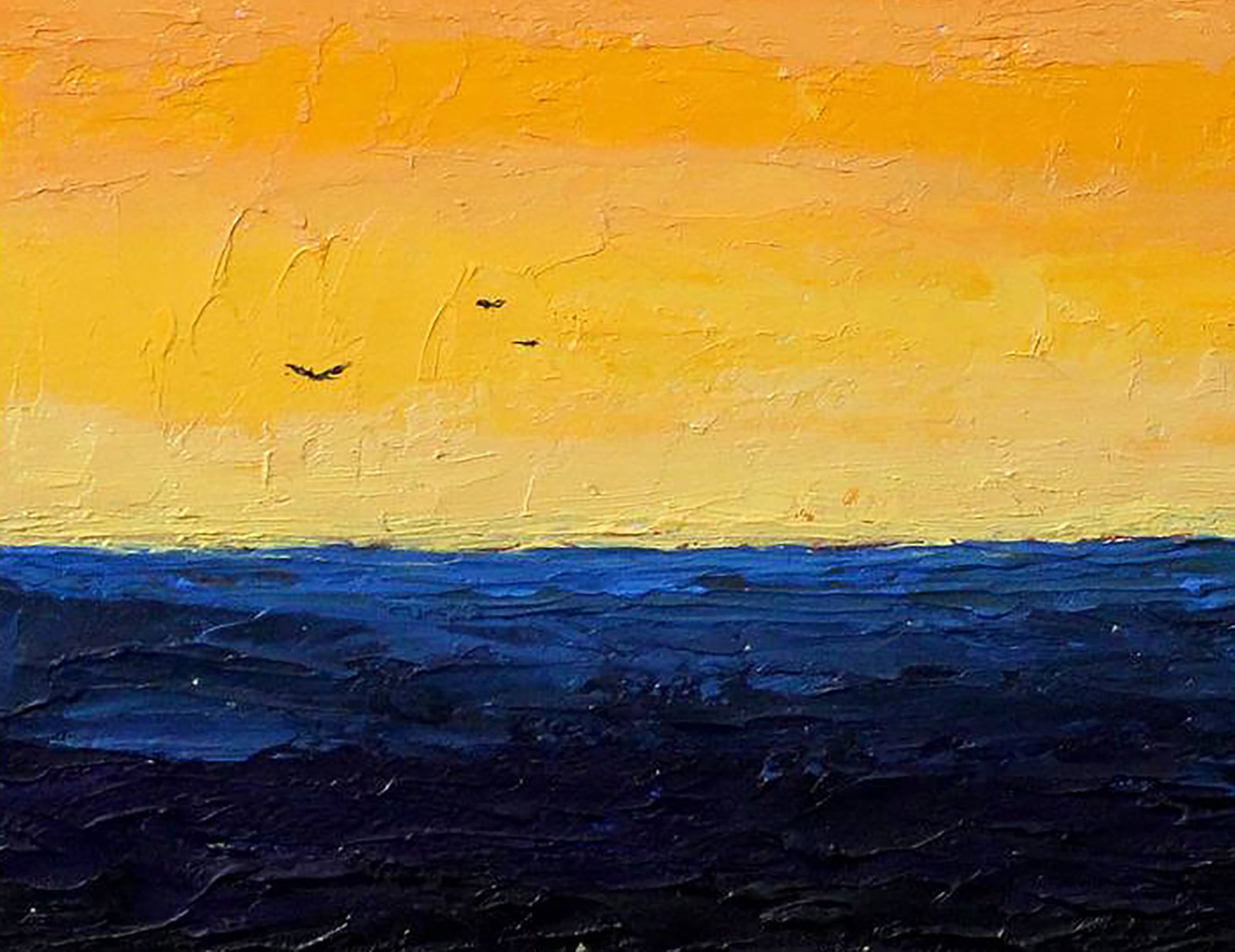 Oil painting Sunset with seascape Andriy Klishyn - 4