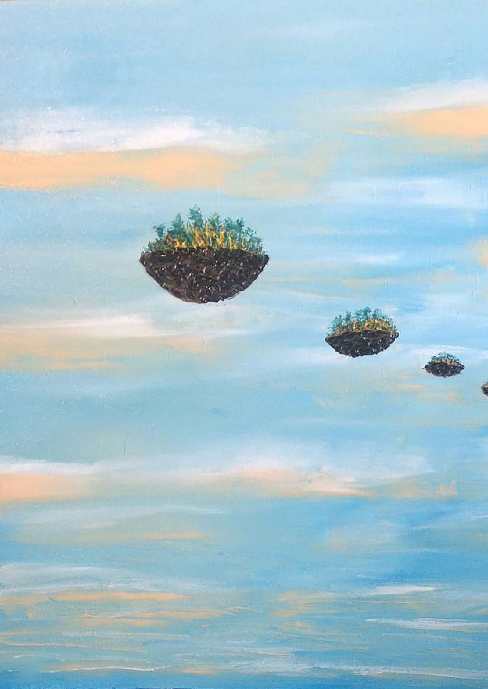 Oil painting Flying islands Andriy Klishyn - 2