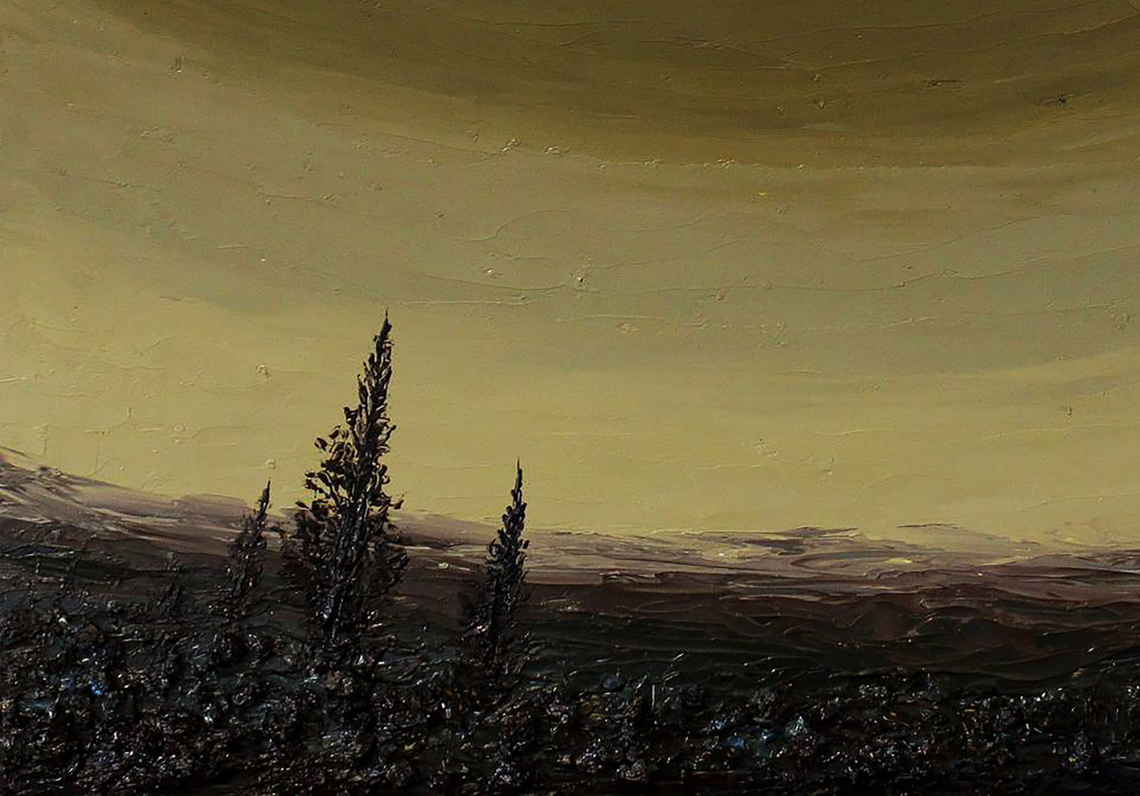 Oil painting Cloudy landscape Andriy Klishyn - 4