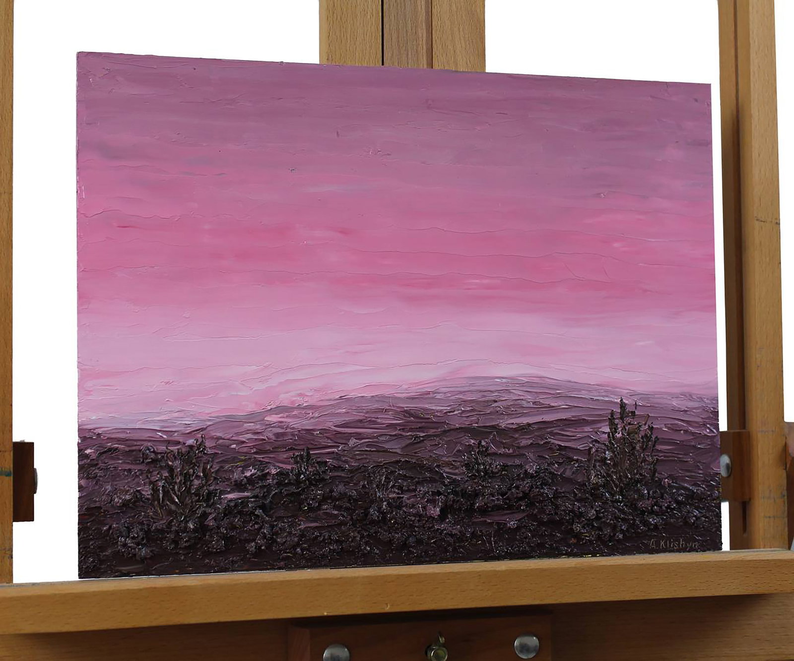 Oil painting Pink landscape Andriy Klishyn - 6