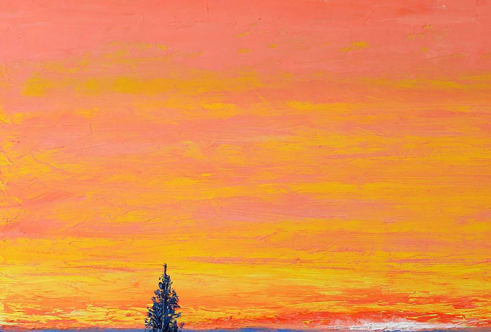 Oil painting Orange Dawn Andriy Klishyn - 2