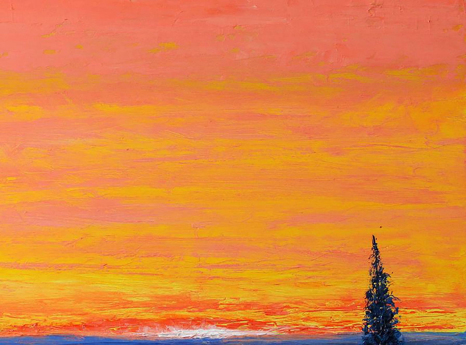 Oil painting Orange Dawn Andriy Klishyn - 3