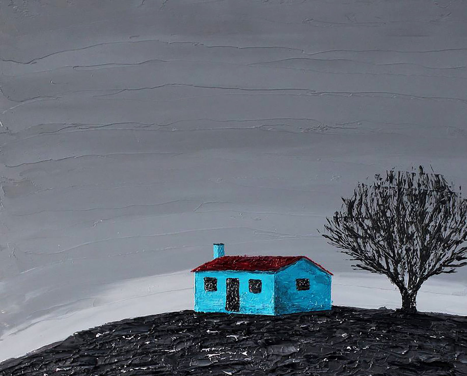 Oil painting House on the hill Andriy Klishyn - 2