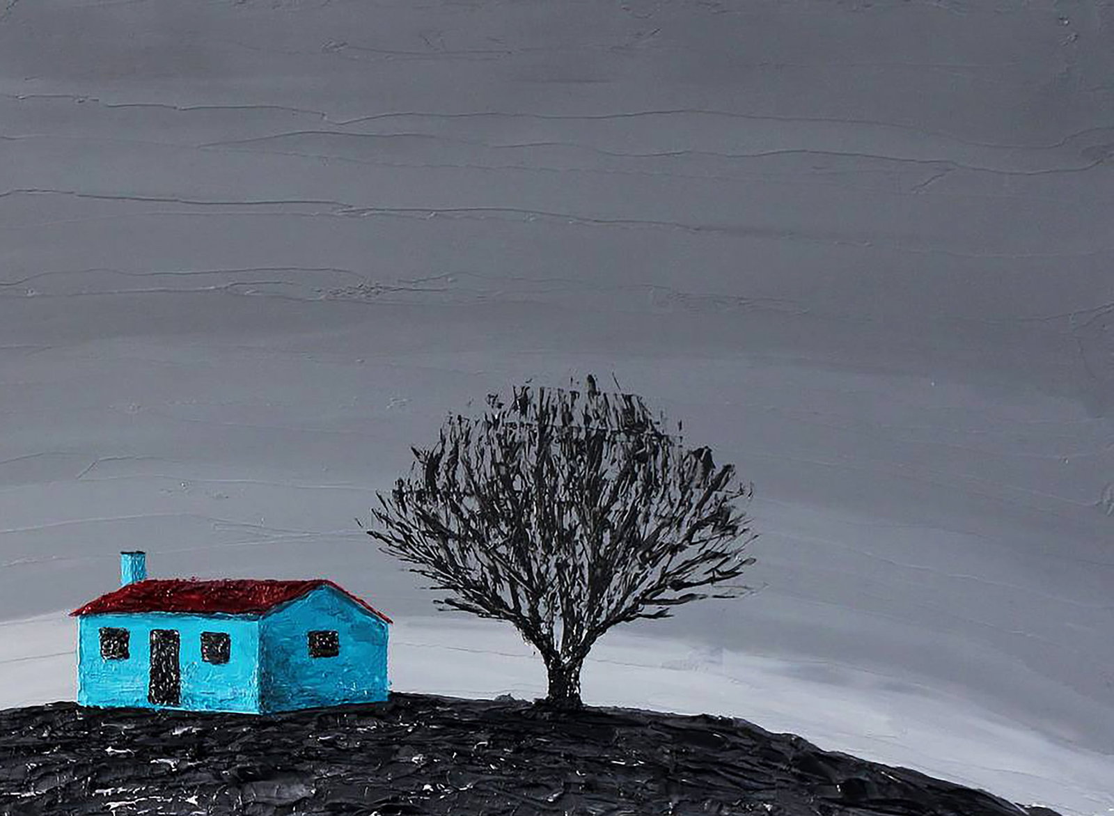 Oil painting House on the hill Andriy Klishyn - 3