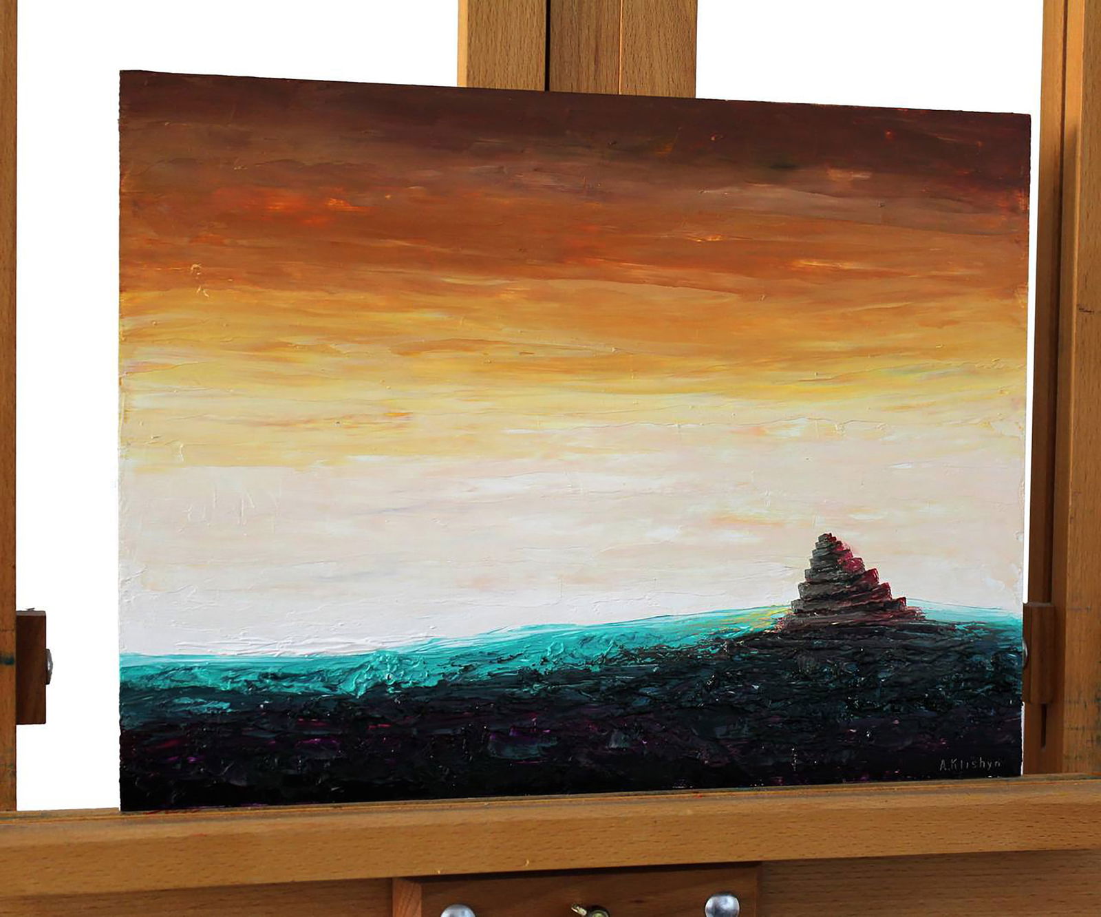 Oil painting Orange Sunset Andriy Klishyn - 6