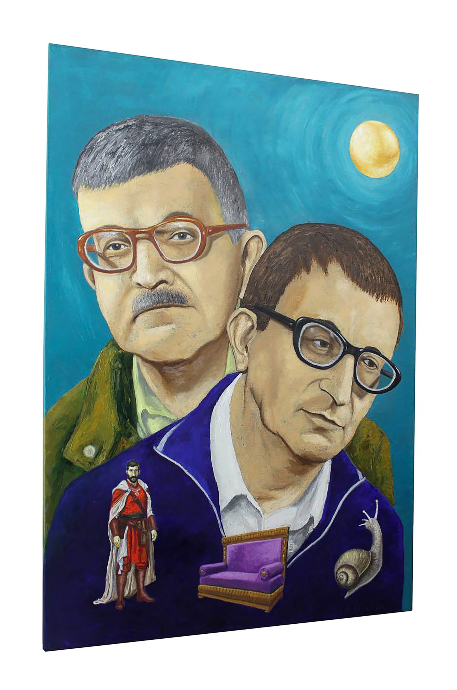 Oil painting An emotional portrait of two brothers Andriy Klishyn - 2