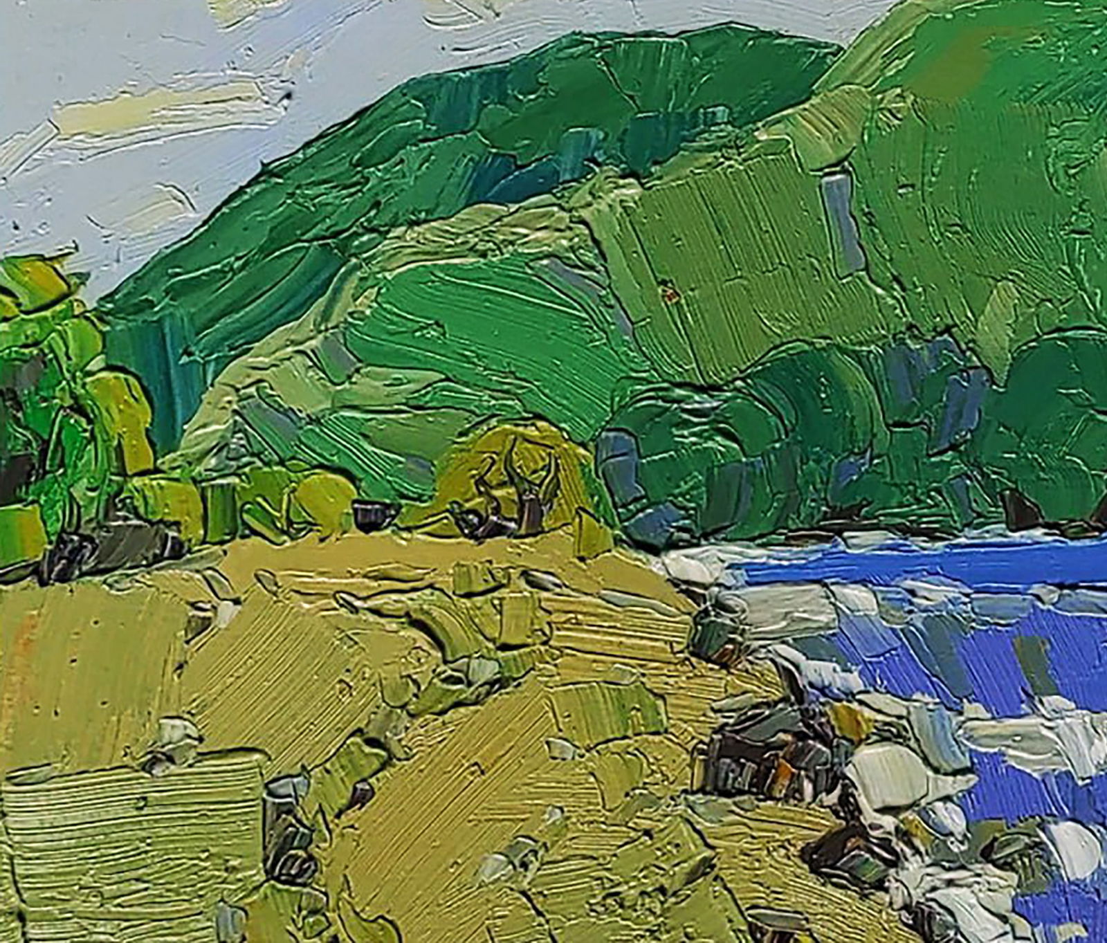 Oil painting Spring on the river Yaroslav Savchyn - 4