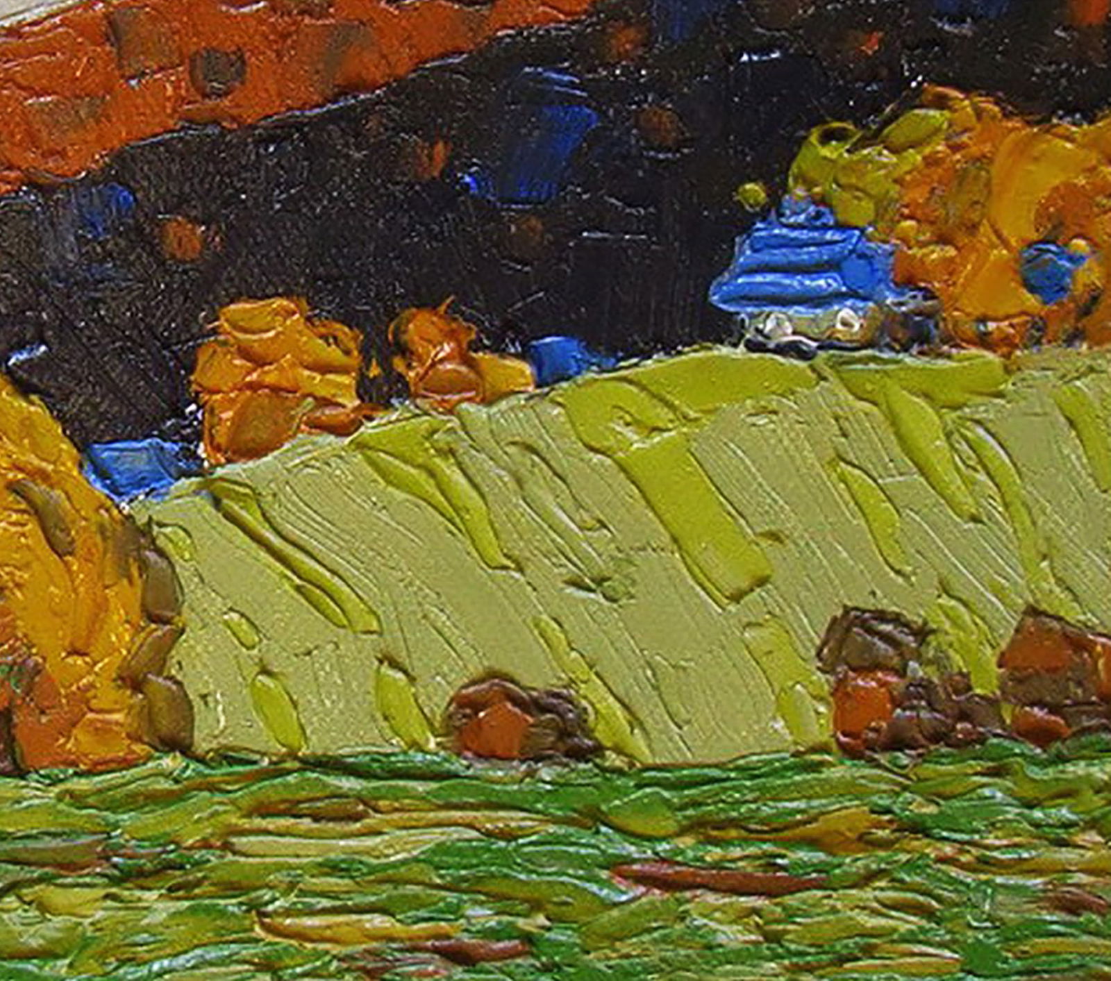 Oil painting Evening in the meadow Yaroslav Savchyn - 5