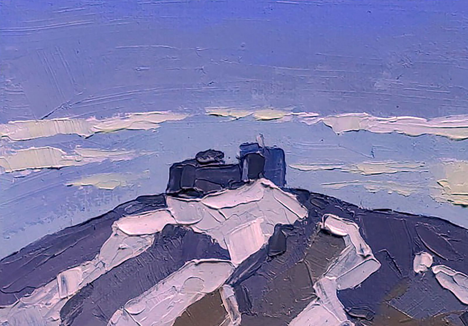 Oil painting Mountain in spring Yaroslav Savchyn - 2