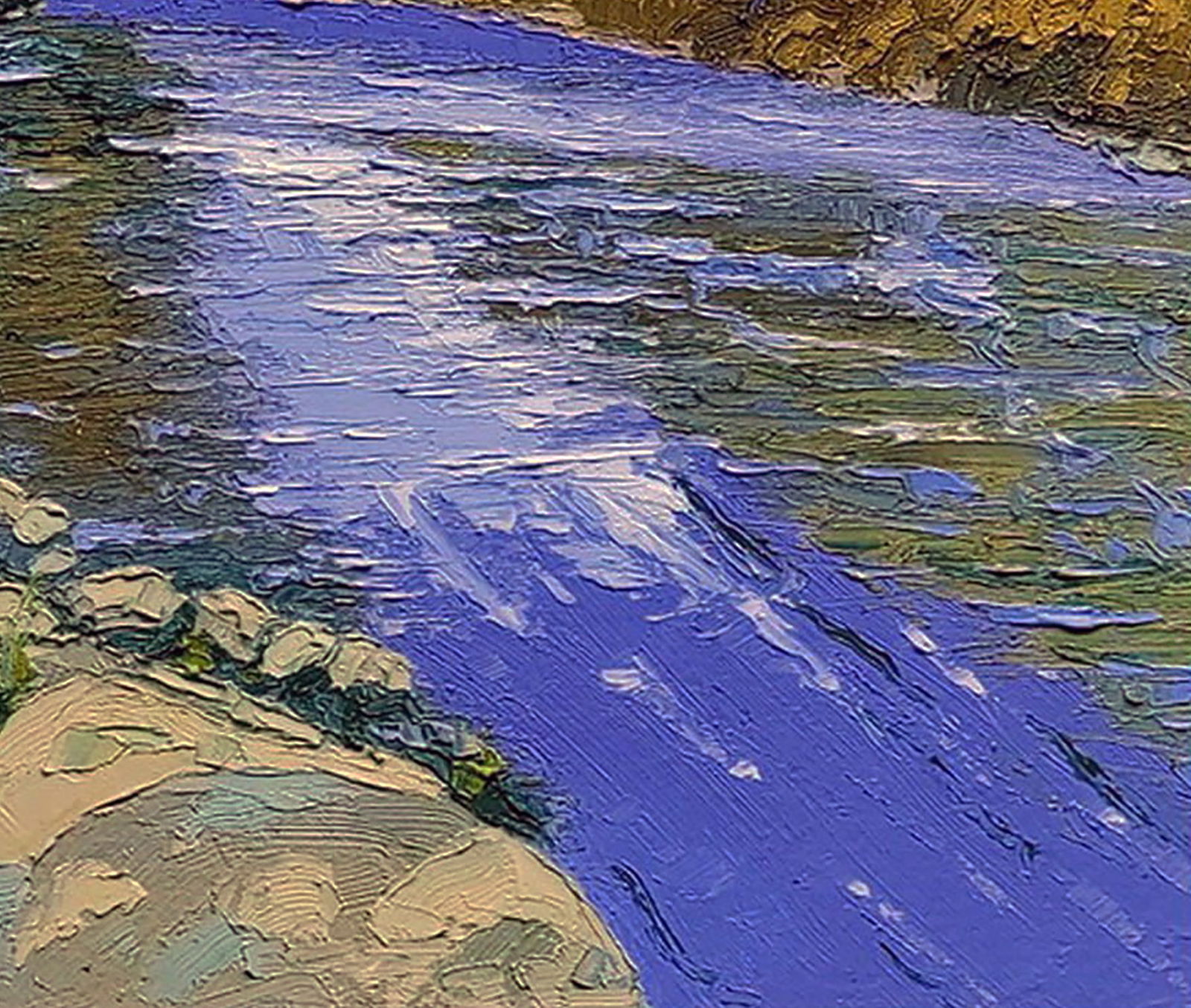 Oil painting Mountain river Yaroslav Savchyn - 5