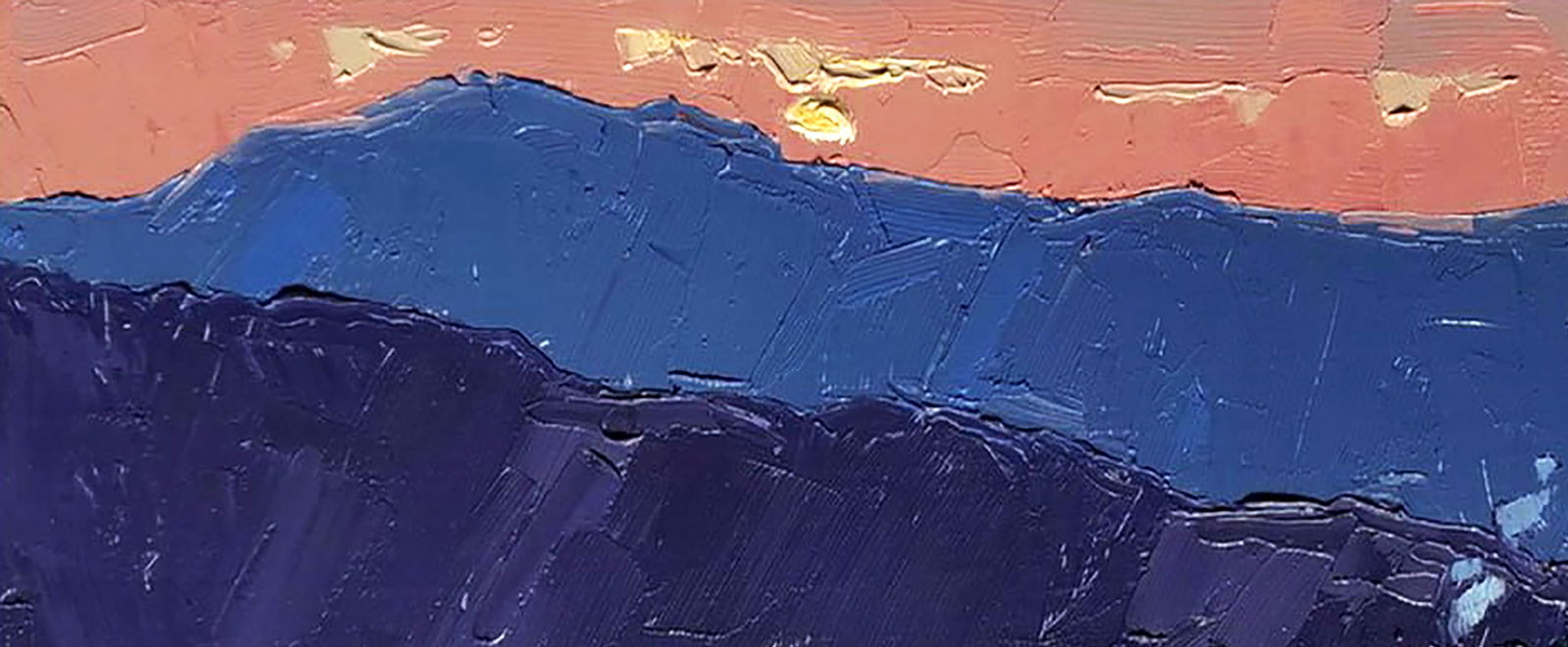 Oil painting Evening mountains Yaroslav Savchyn - 2