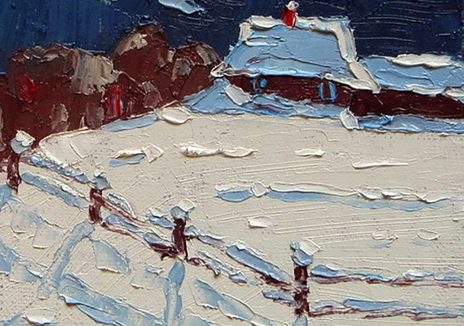 Oil painting Winter in the Carpathians Yaroslav Savchyn - 5