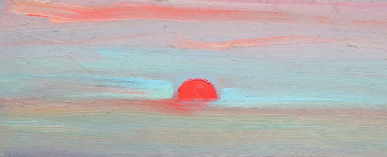 Oil painting Sunrise in the white sky Yuri Shkrob - 2