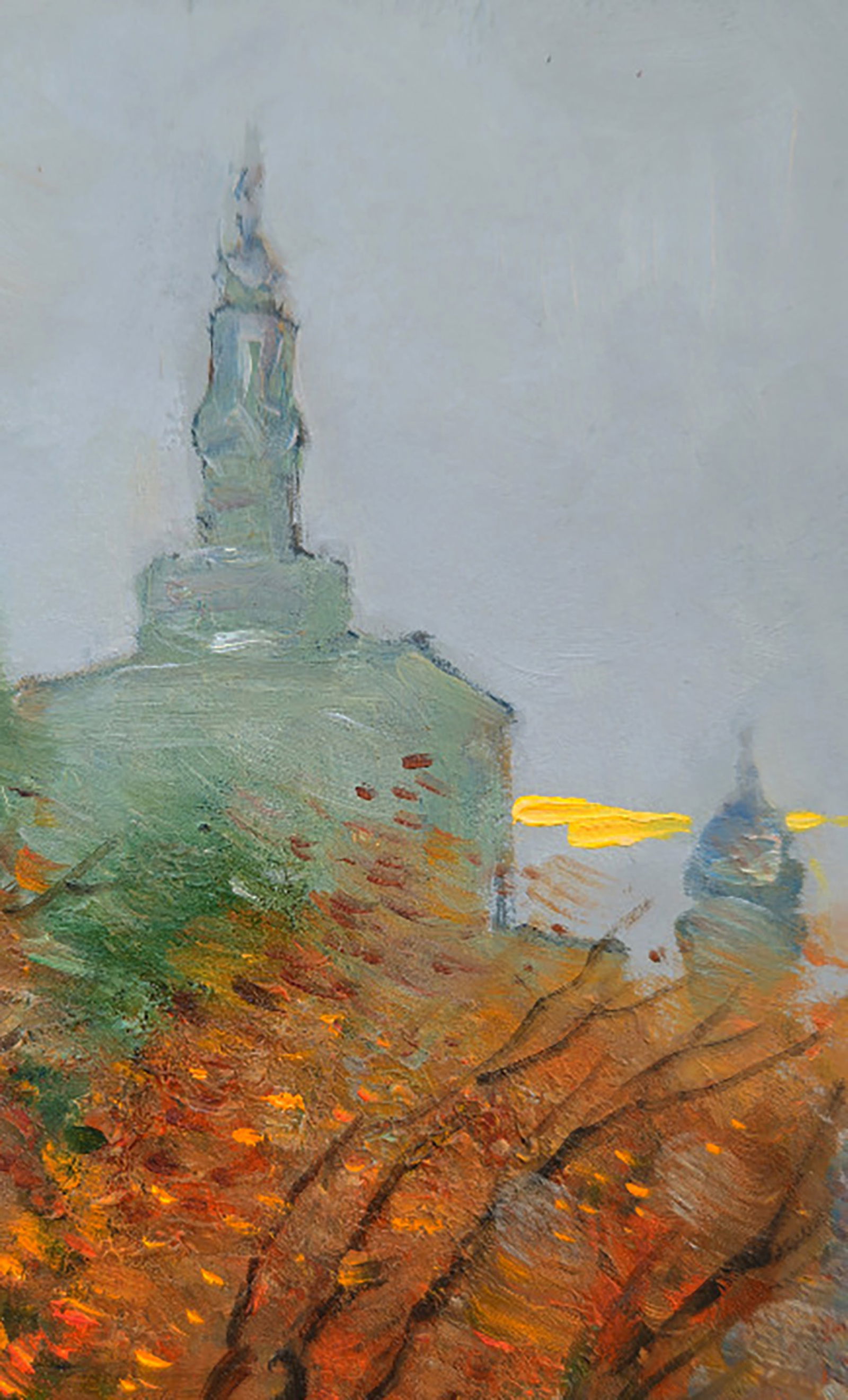 Oil painting Rainy Day in the City Yuri Shkrob - 3