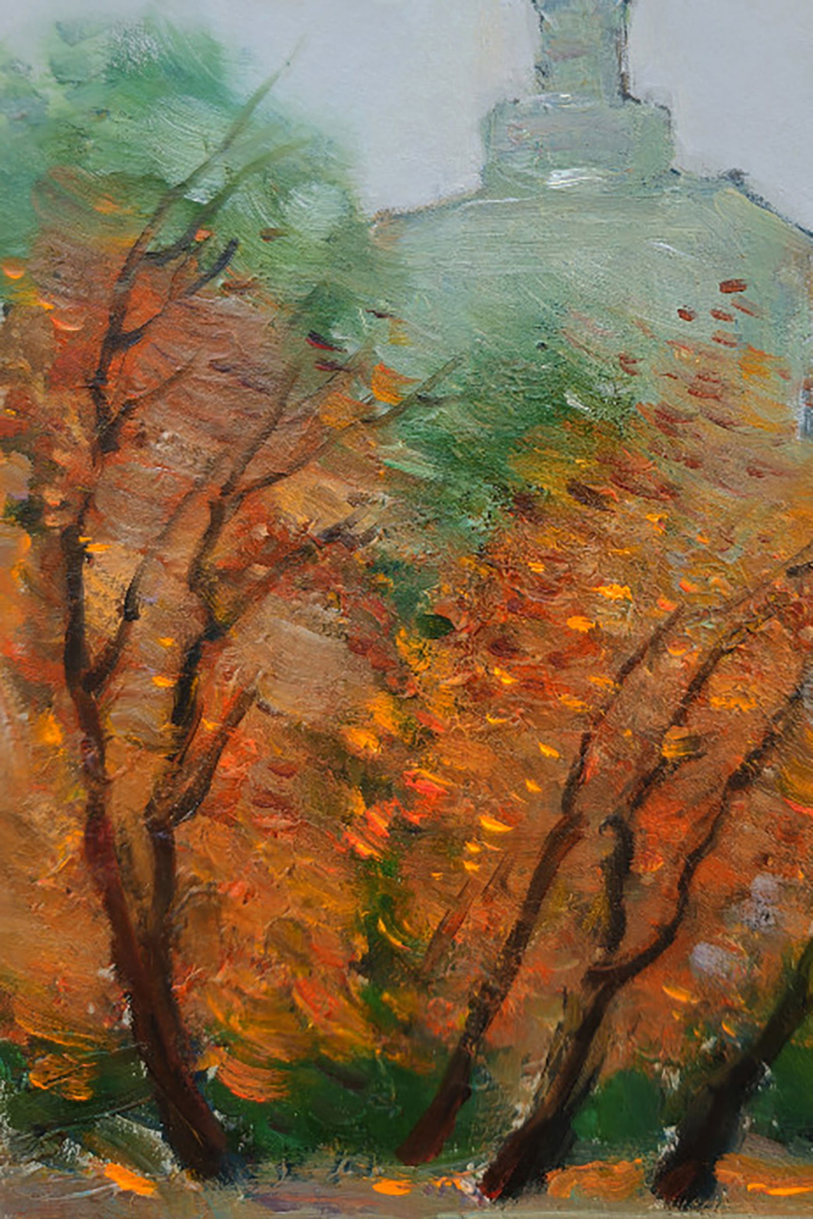 Oil painting Rainy Day in the City Yuri Shkrob - 4