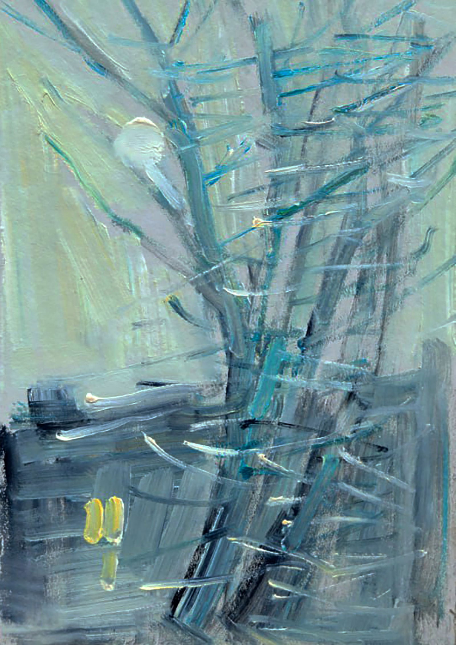 Oil painting Winter twilight in the village Yuri Shkrob: Title: Oil painting Winter twilight in the village Yuri Shkrob Description: 12SHKR Painter: Yuri Shkrob Size: 18?13 cm/7.08x5.11 inches Components: oil, cardboard Original painting CONDITION: excellen