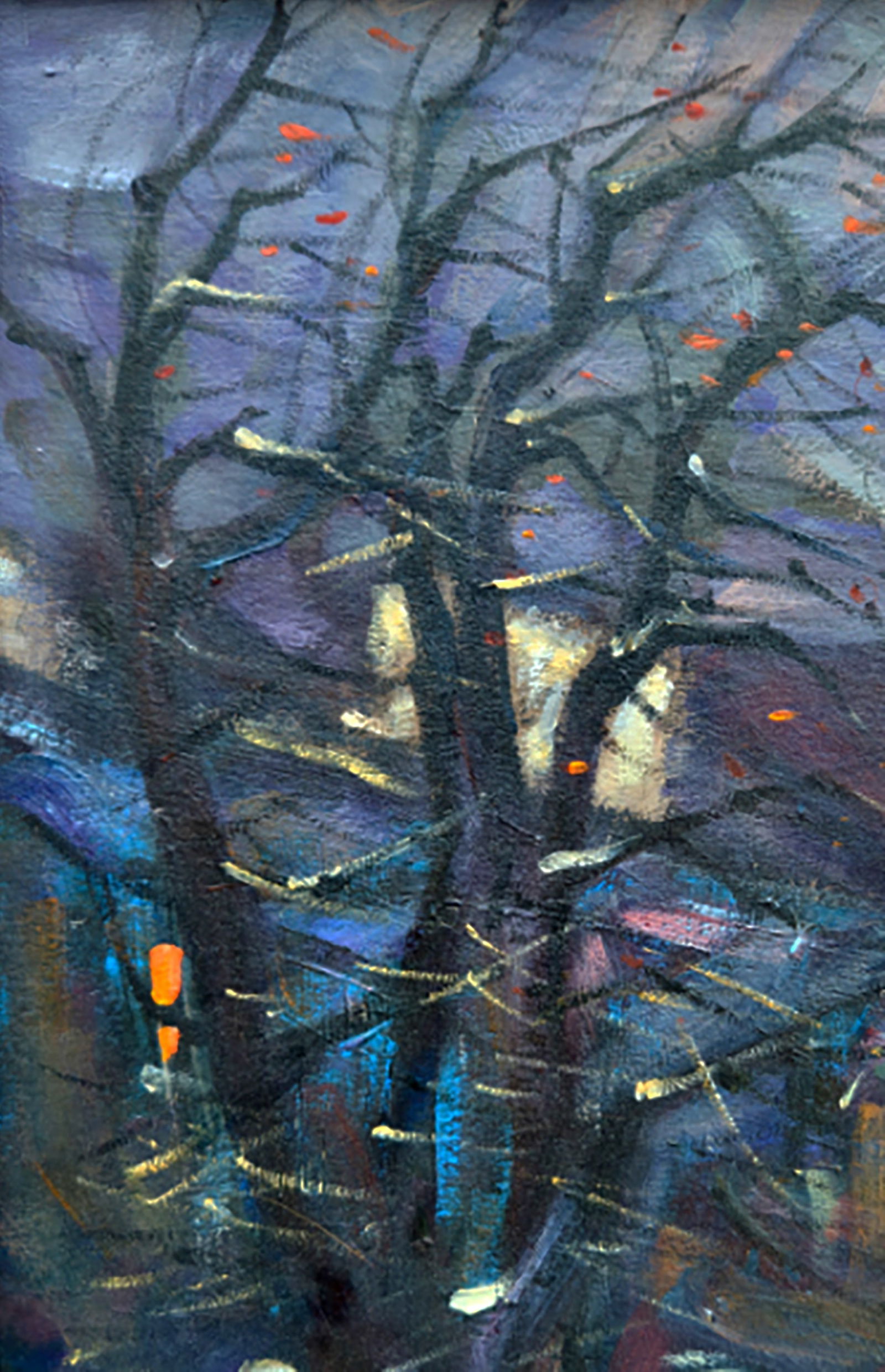 Oil painting Winter evening in the city Yuri Shkrob - 2