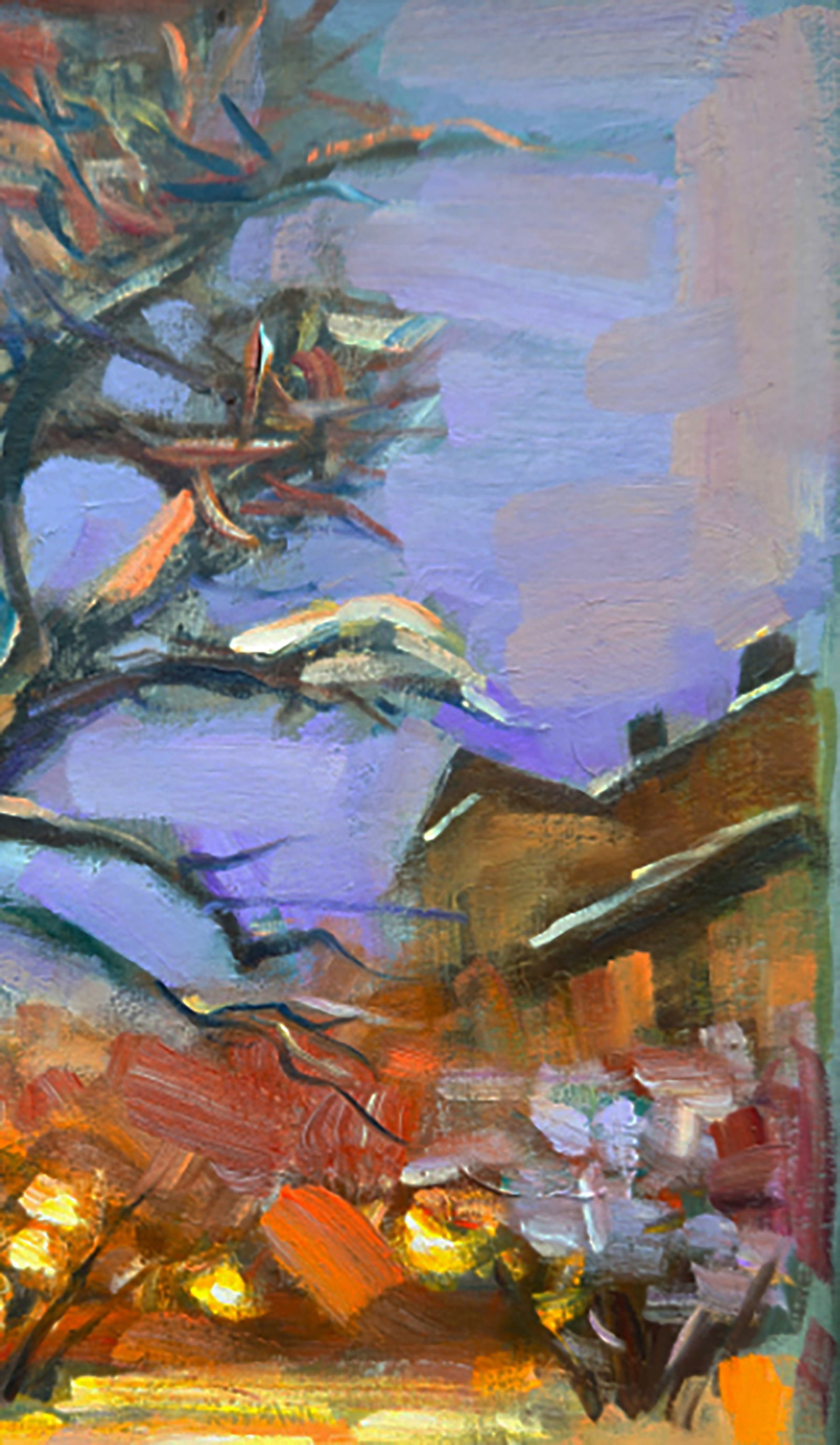 Oil painting Winter fairy tale in front of the House Yuri Shkrob - 3