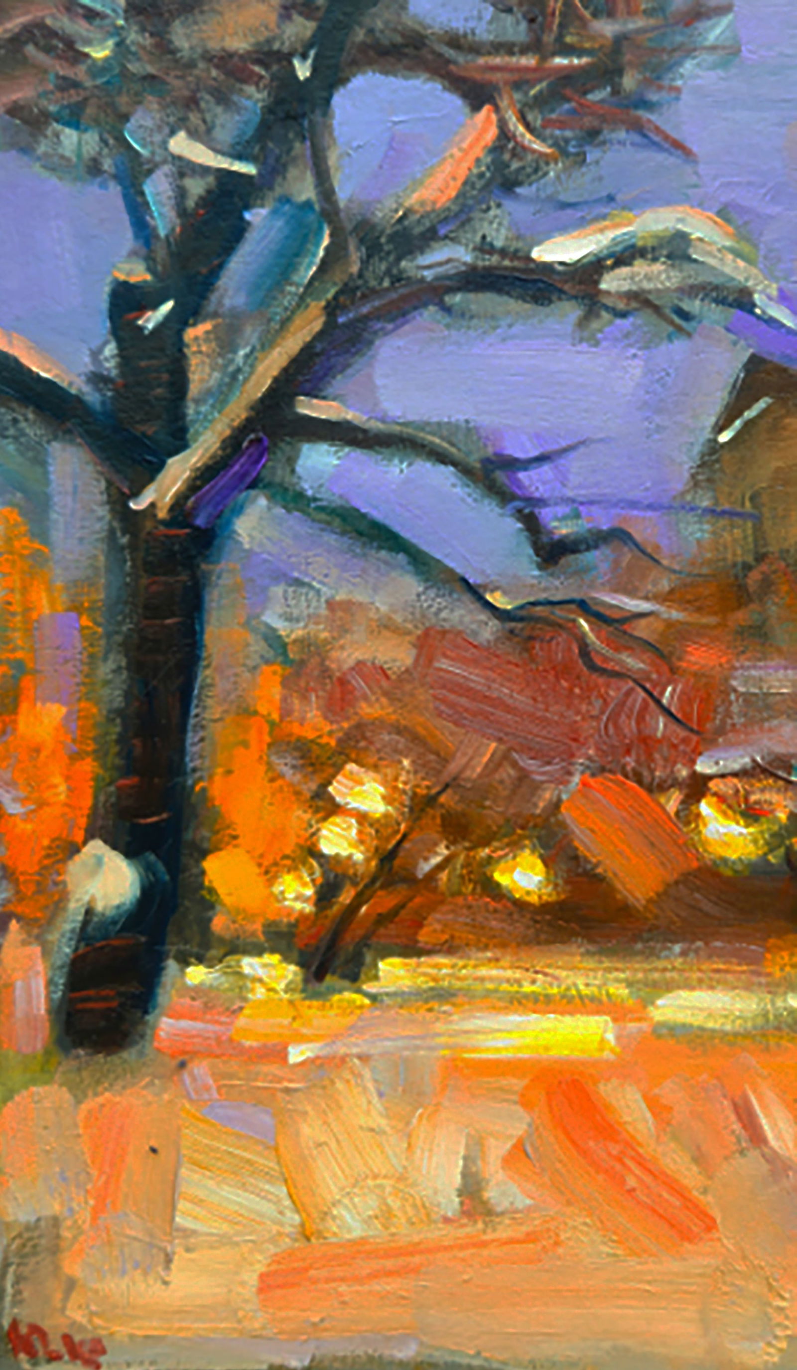 Oil painting Winter fairy tale in front of the House Yuri Shkrob - 4