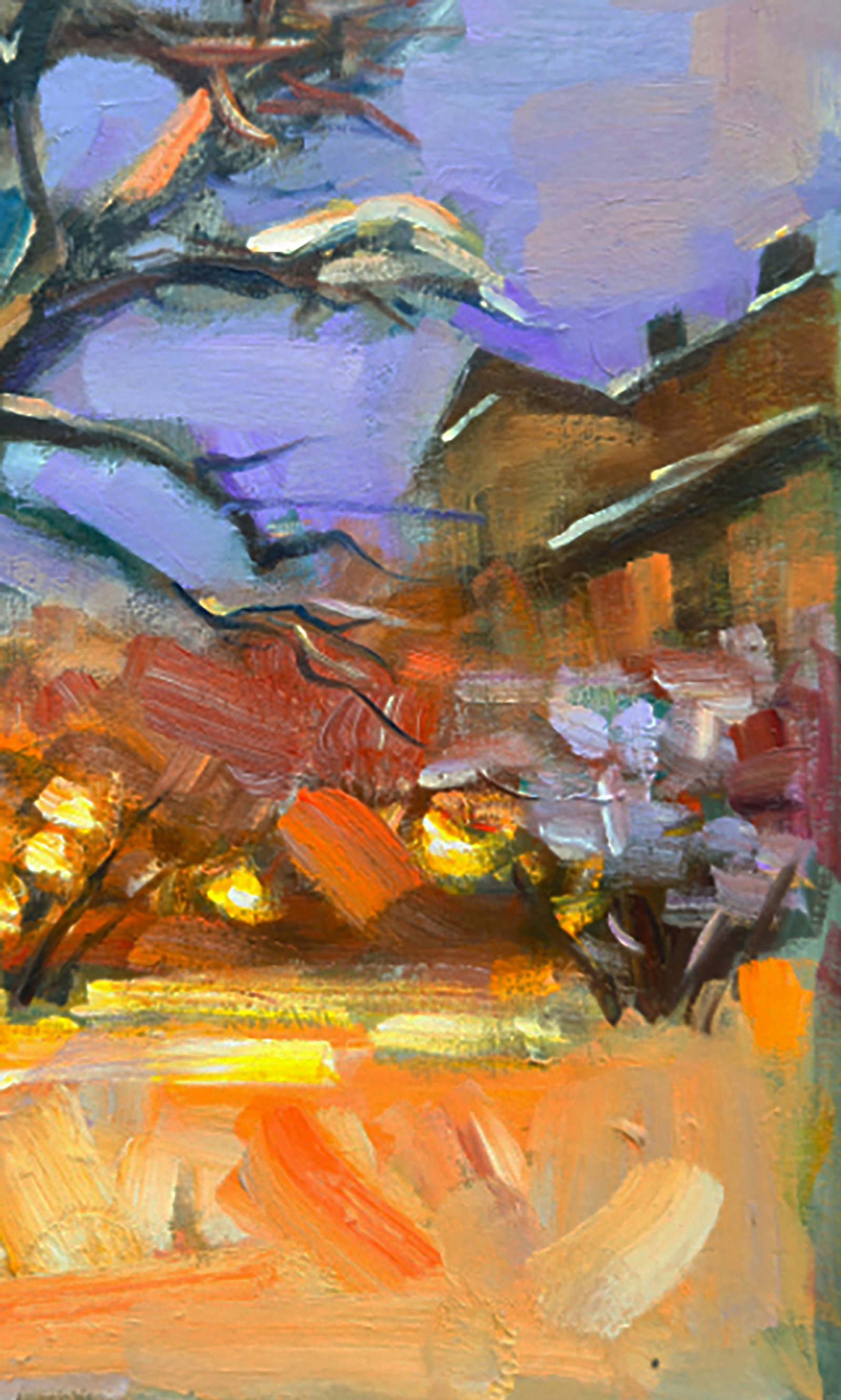 Oil painting Winter fairy tale in front of the House Yuri Shkrob - 5