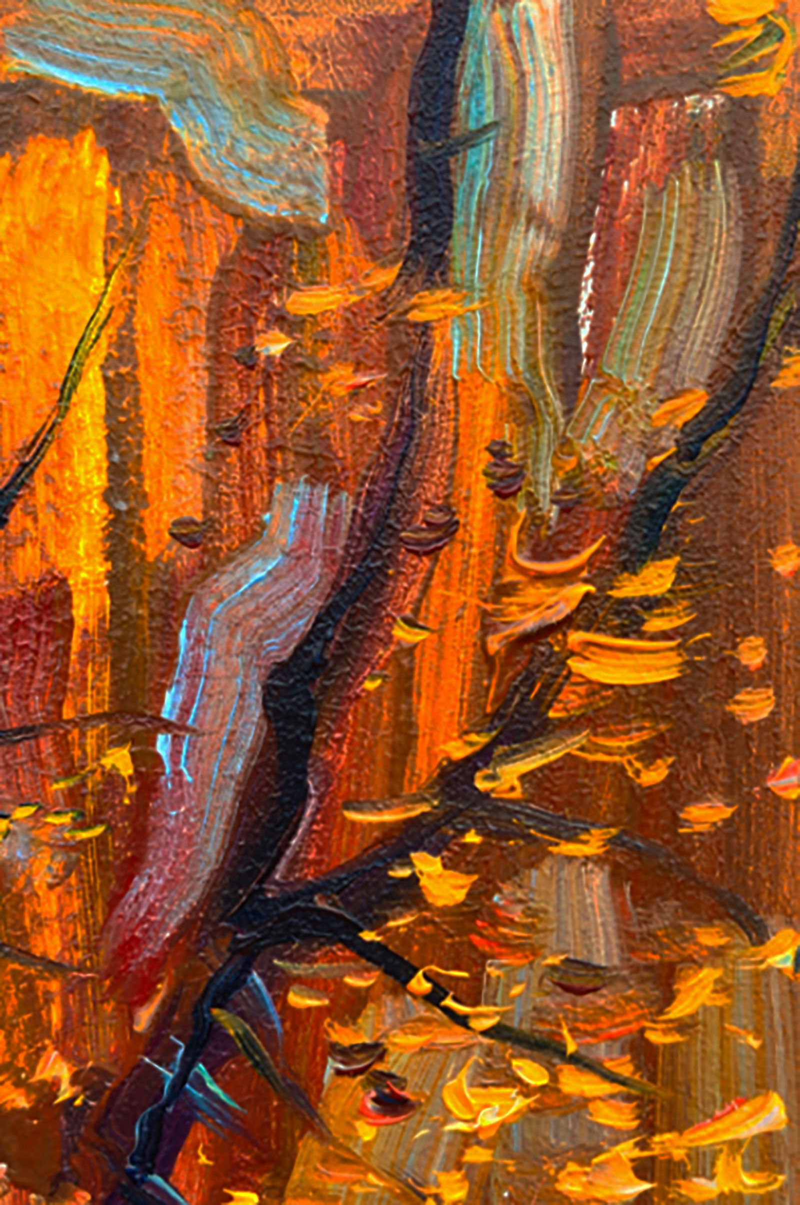 Oil painting Autumn gold in the forest Yuri Shkrob - 3