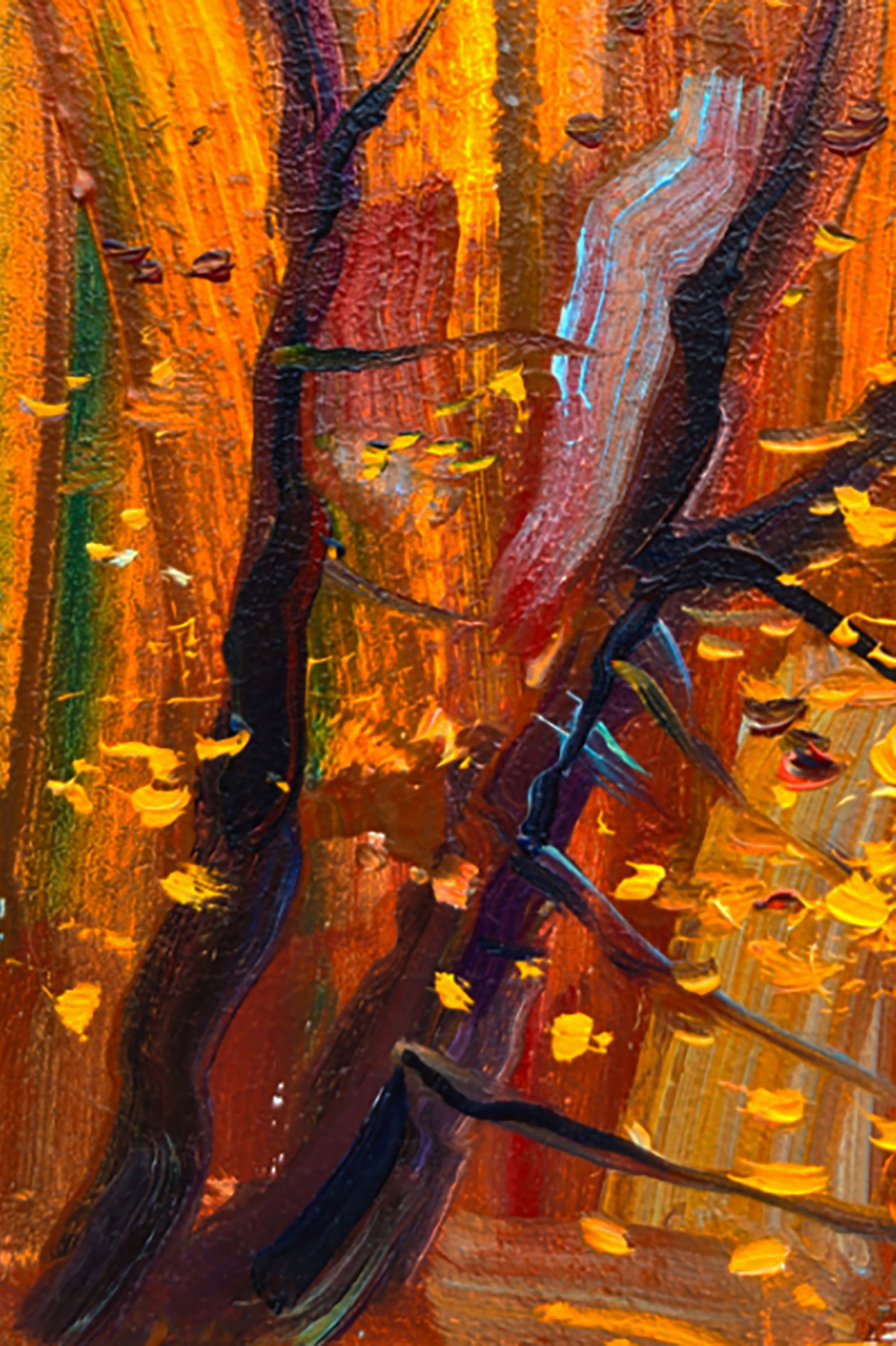 Oil painting Autumn gold in the forest Yuri Shkrob - 4