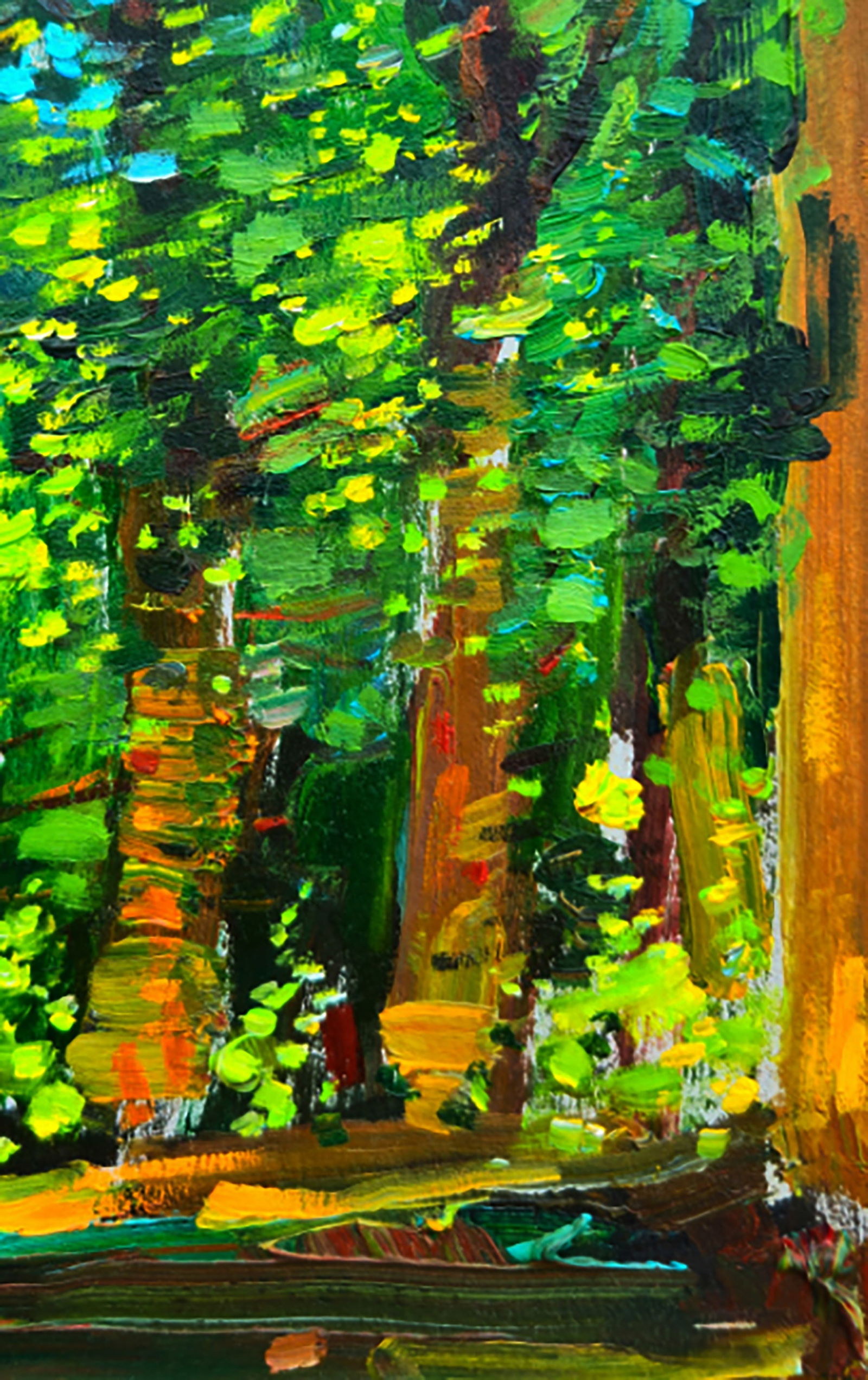 Oil painting Summer in the dense forest Yuri Shkrob - 4