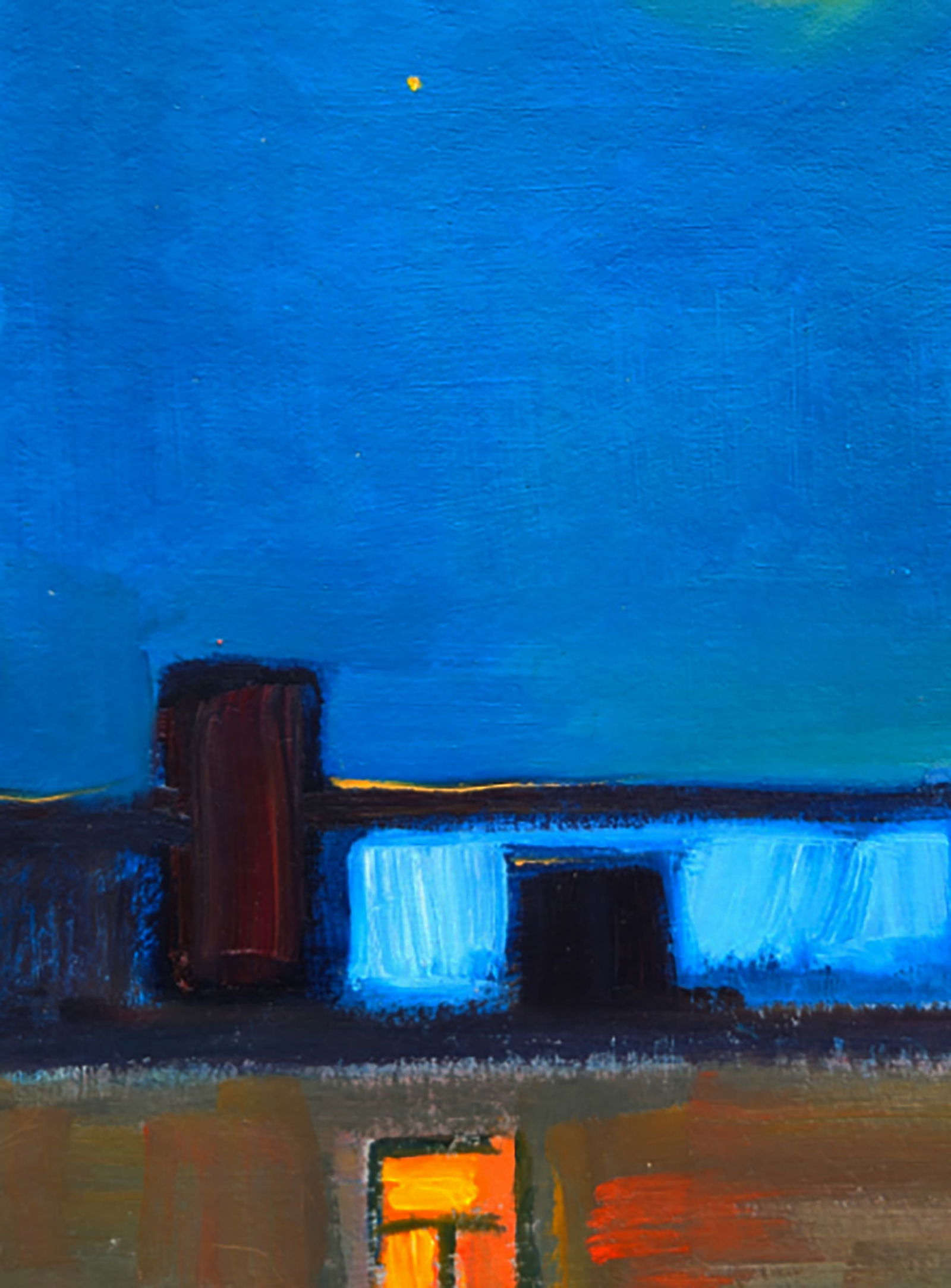 Oil painting A Lonely Moon Over The City Yuri Shkrob - 4