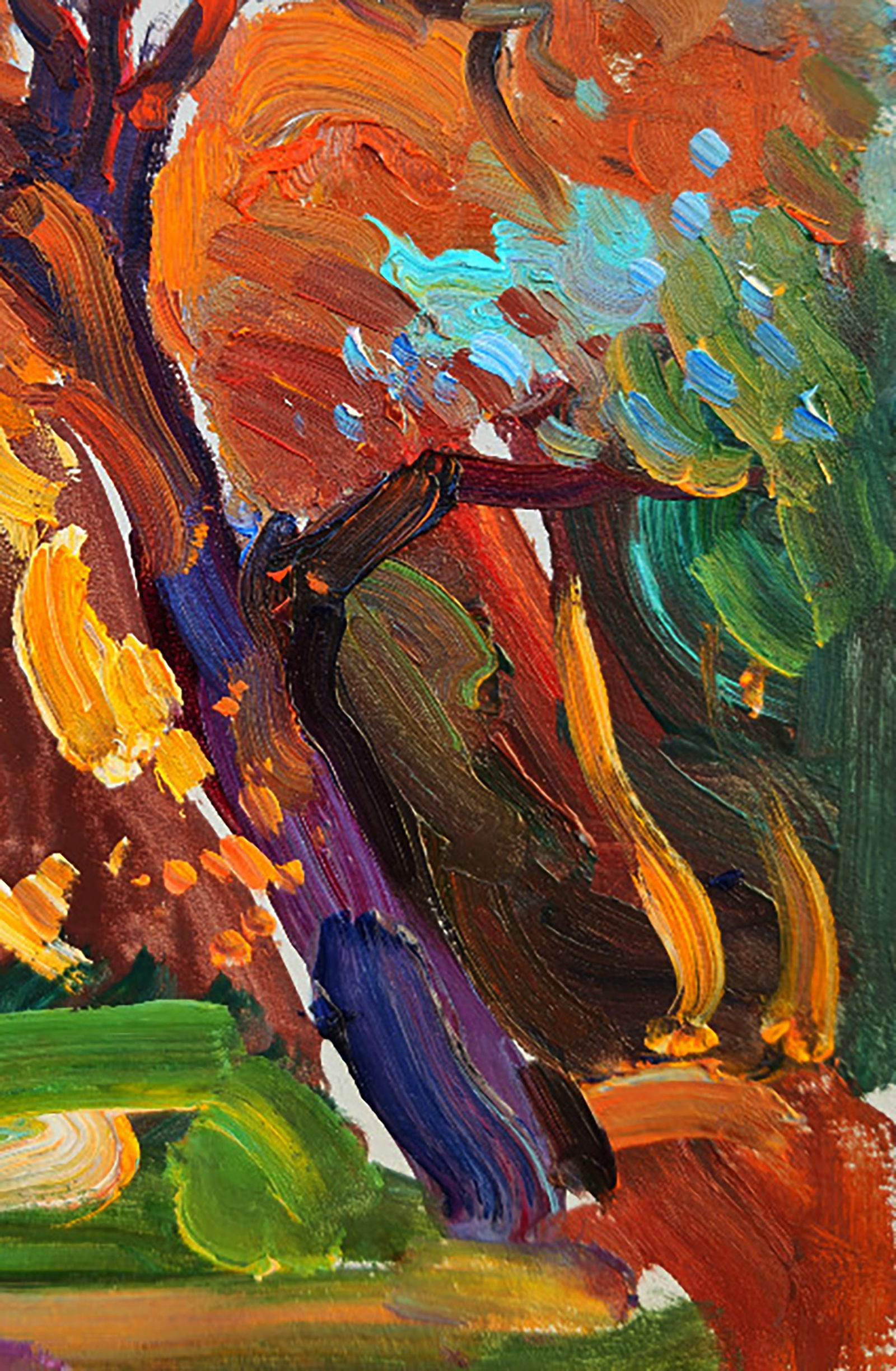 Oil painting Autumn in the wondrous Forest Yuri Shkrob - 5