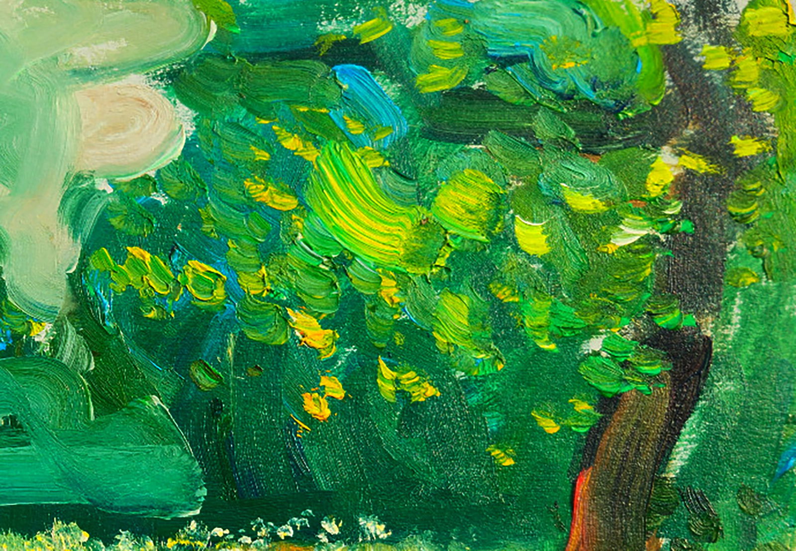 Oil painting Nature Park During the Day Yuri Shkrob - 3