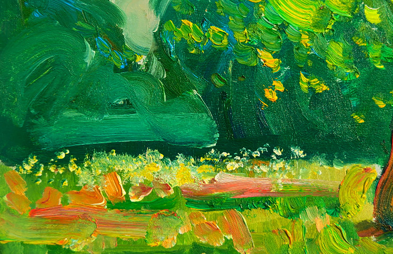 Oil painting Nature Park During the Day Yuri Shkrob - 4