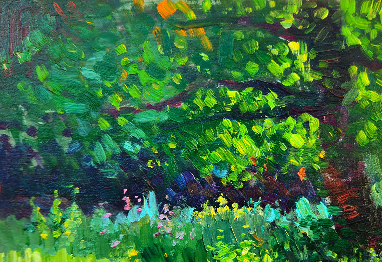 Oil painting Morning Light Park Yuri Shkrob - 2