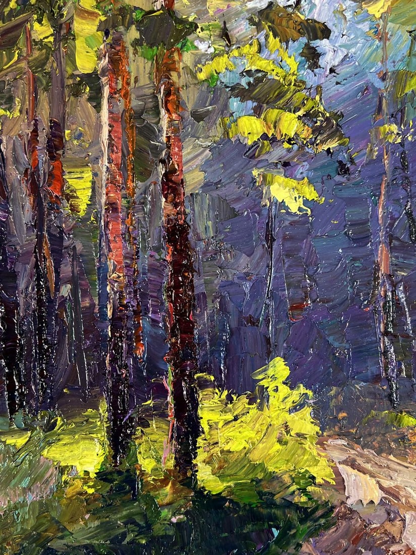 Oil painting A walk along a forest path Boris Serdyuk - 4