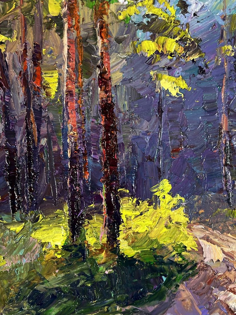 Oil painting A walk along a forest path Boris Serdyuk - 5