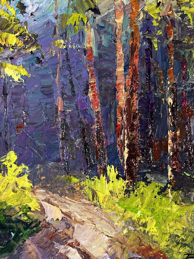 Oil painting A walk along a forest path Boris Serdyuk - 7