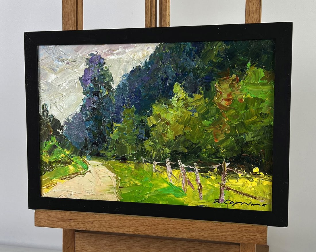 Oil painting A road along a summer forest Boris Serdyuk - 2