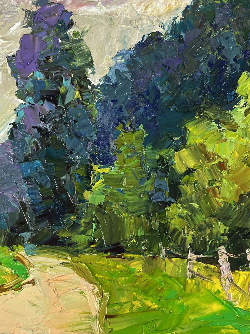 Oil painting A road along a summer forest Boris Serdyuk - 5